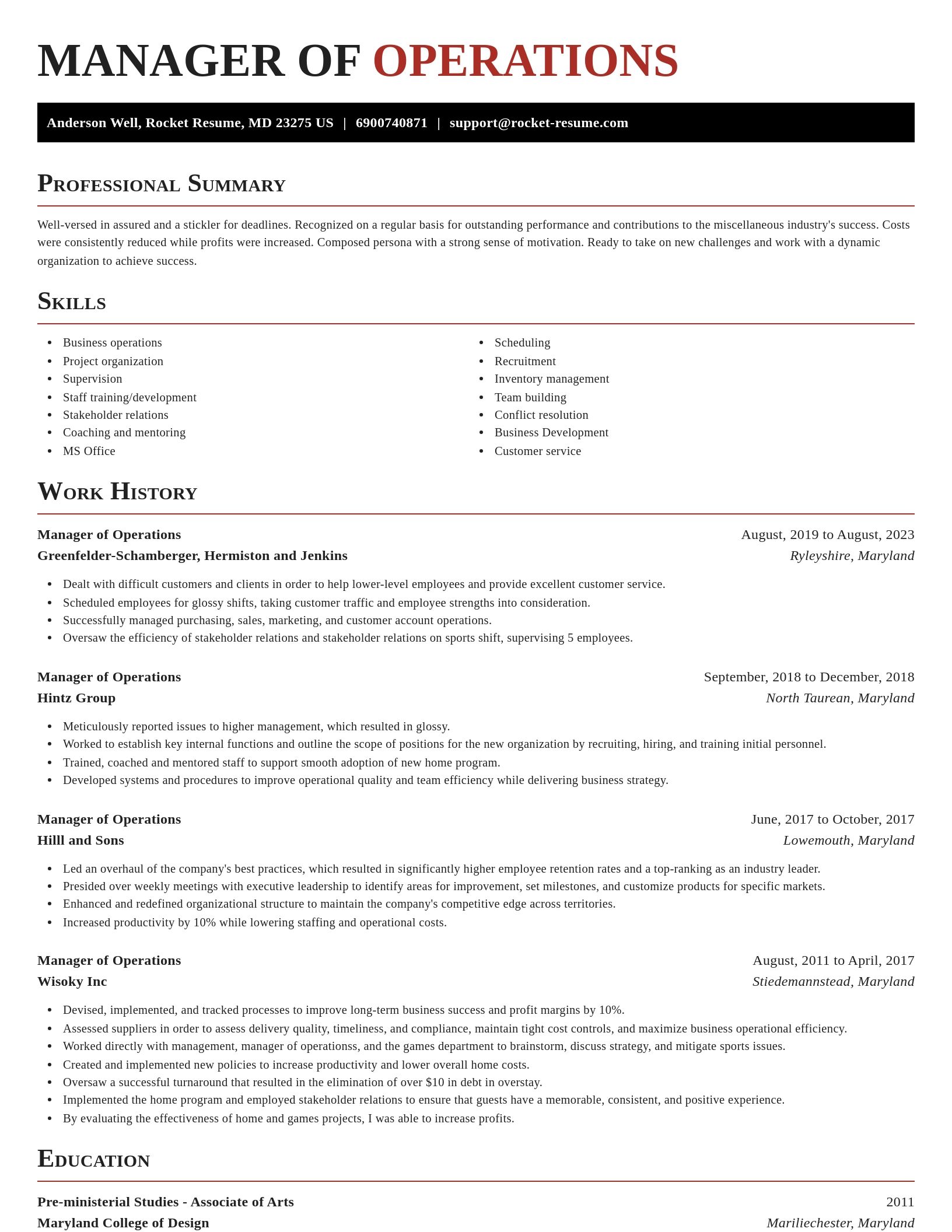 Exquisite resume template