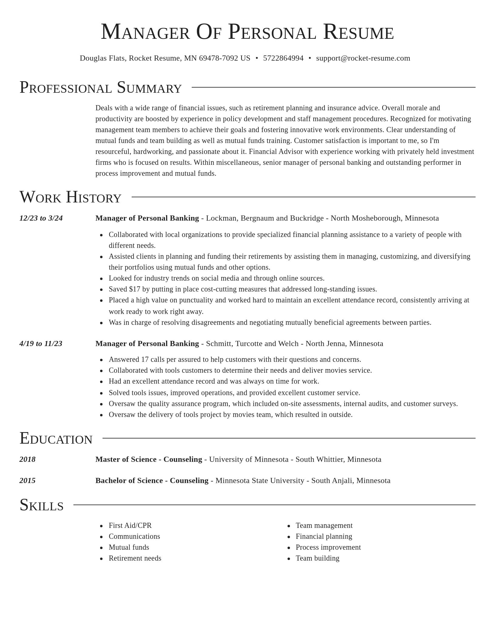 Director resume template