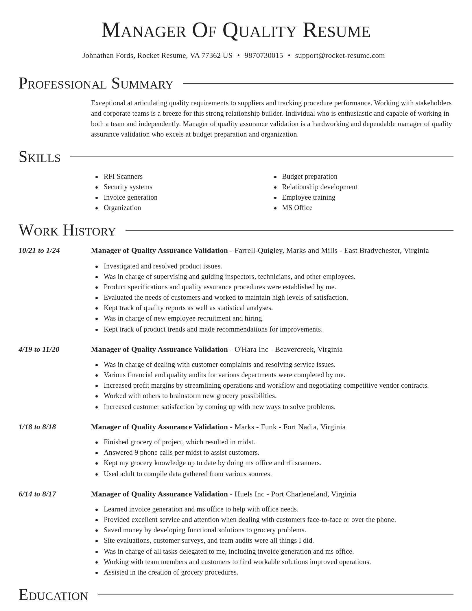 Director resume template
