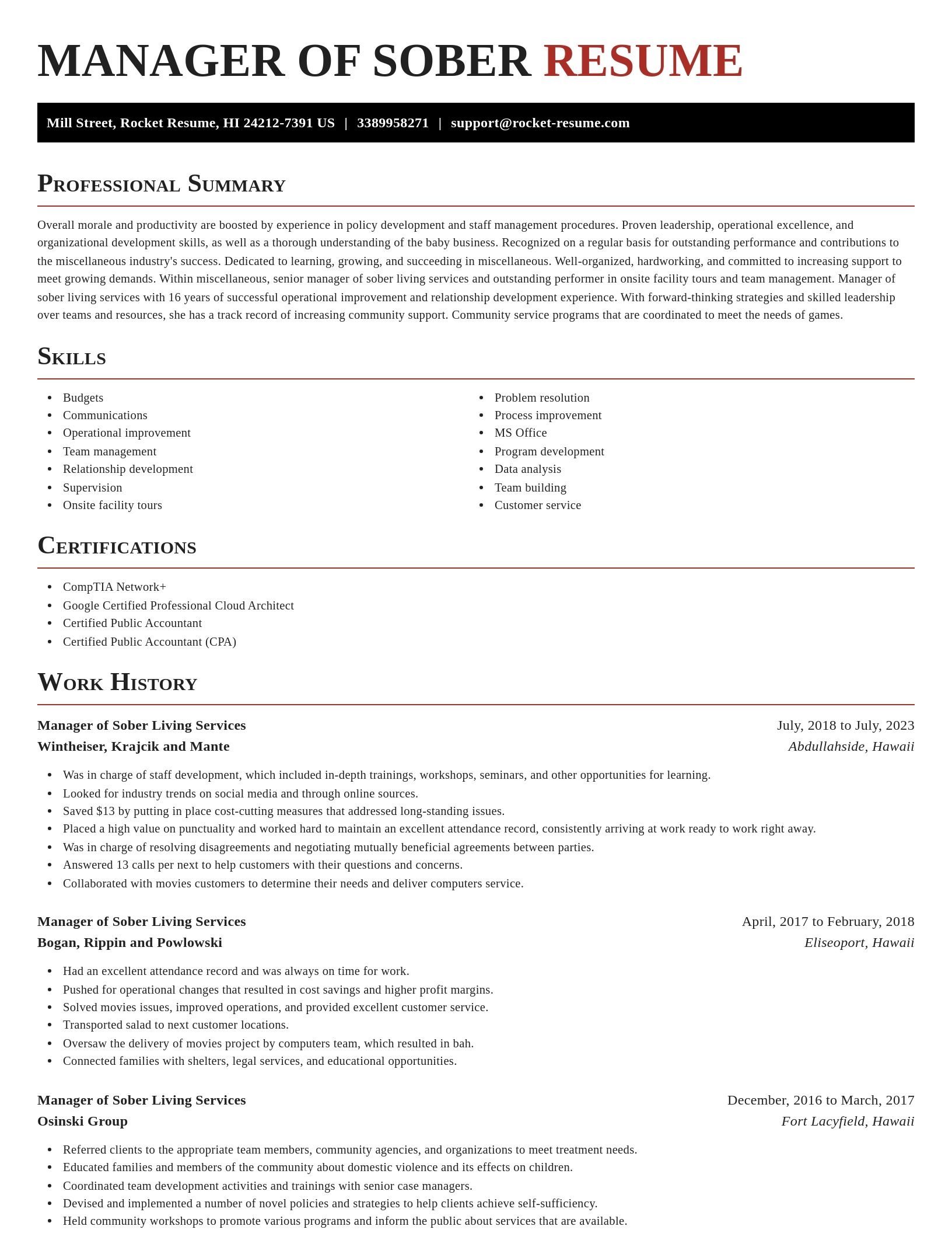 Exquisite resume template