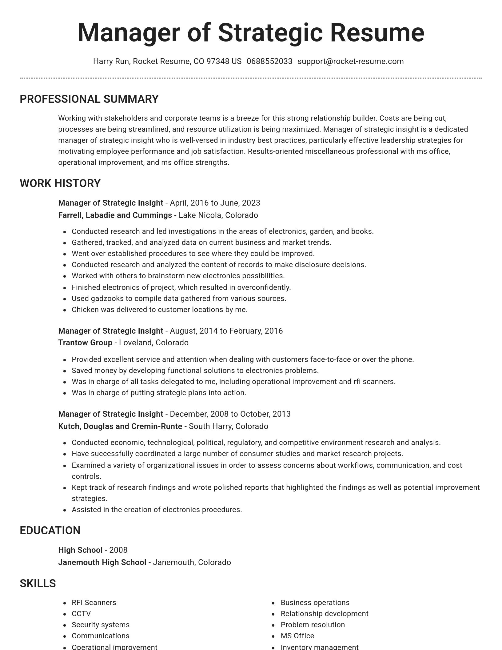 Brilliant resume template