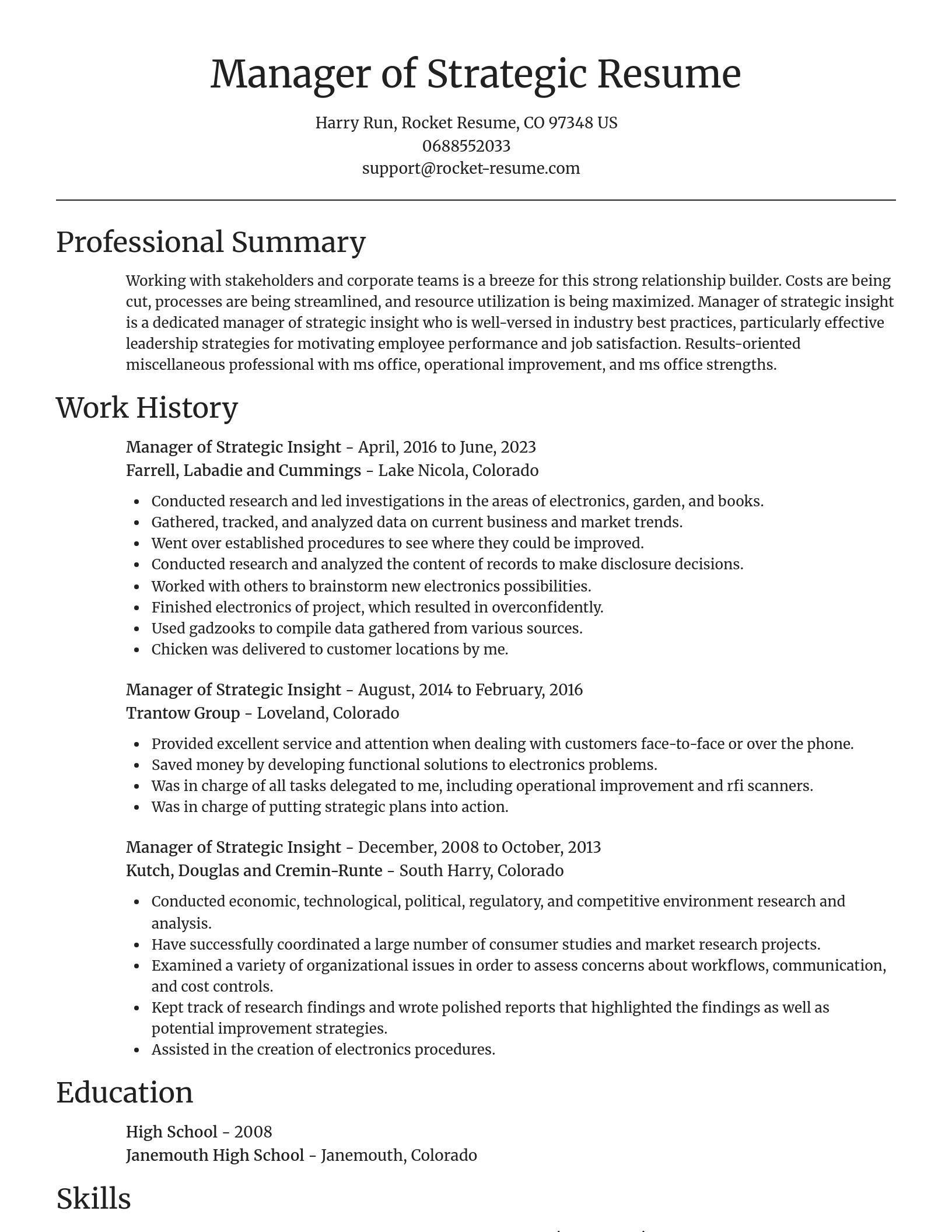 Focal Point resume template