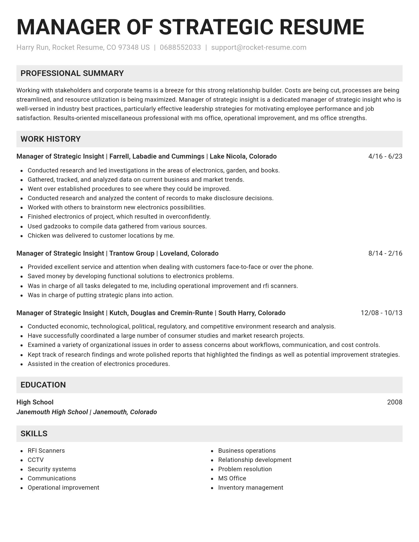 Genius resume template