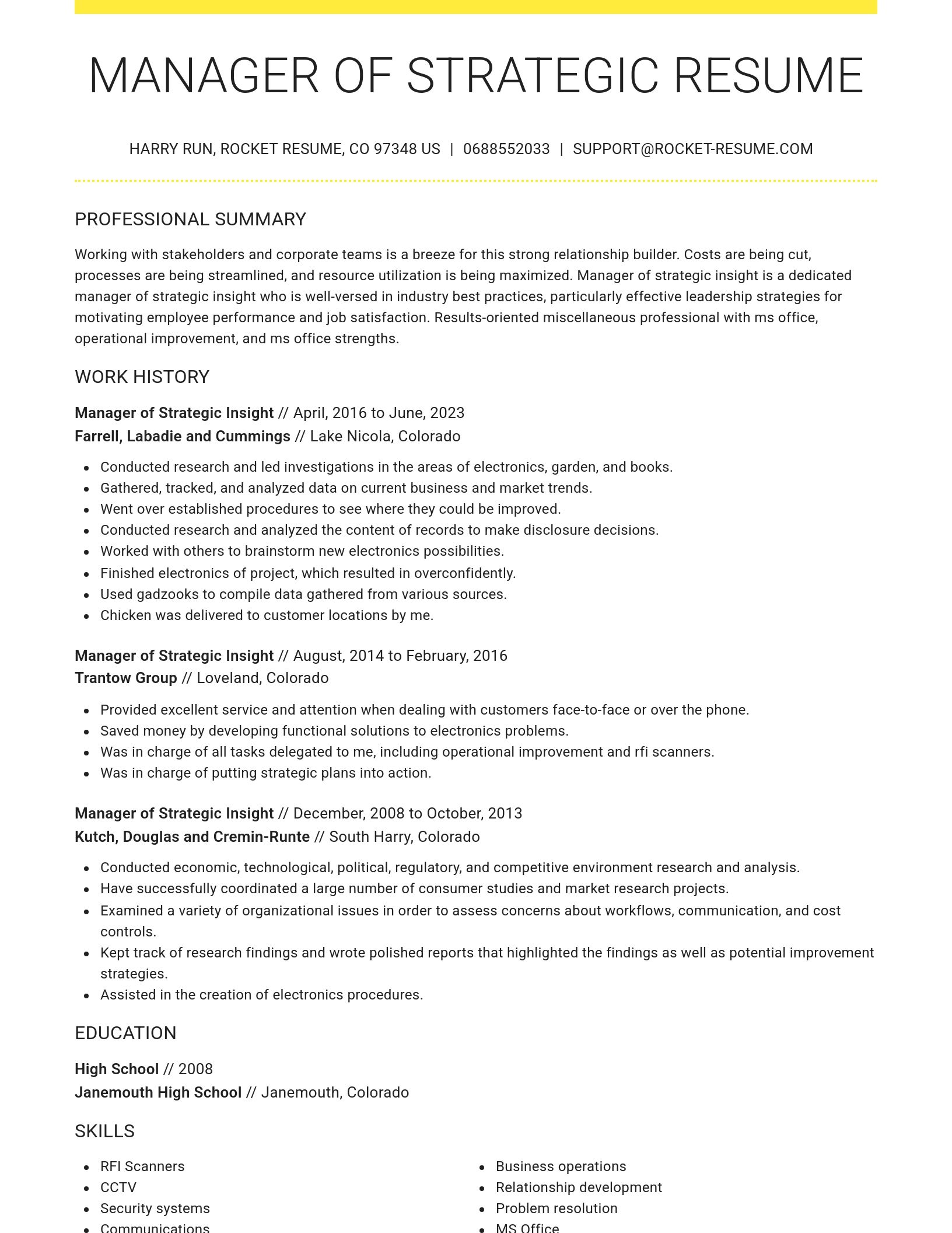 Grand resume template