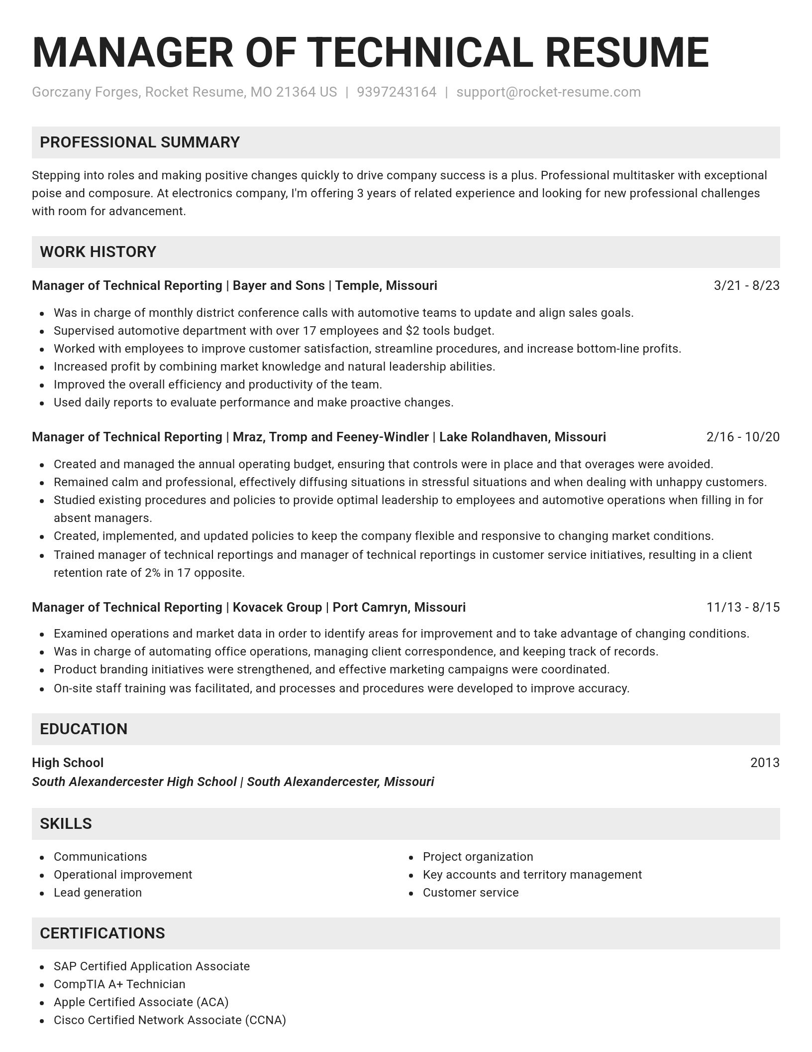 Genius resume template