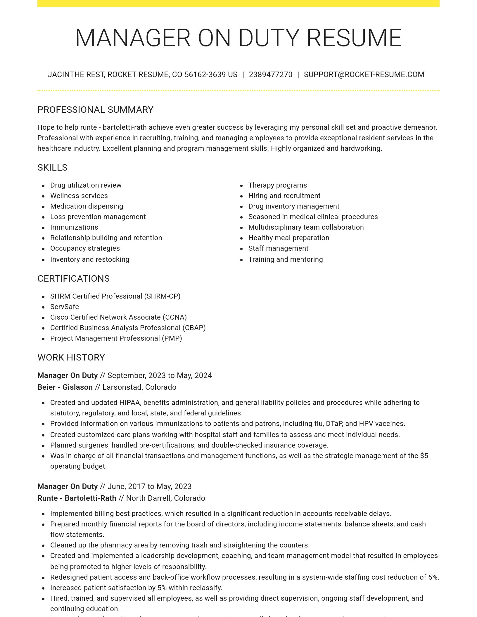 Grand resume template