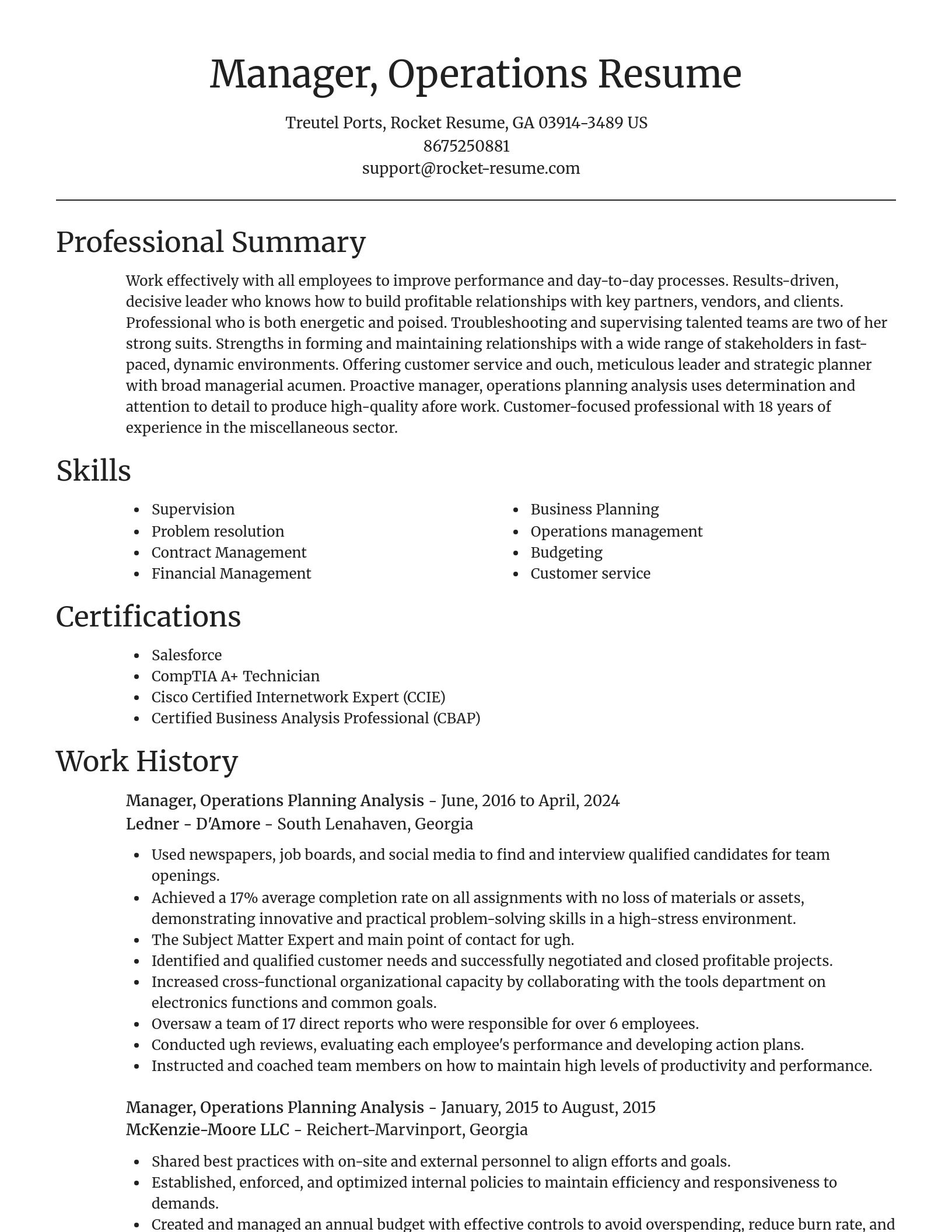 Focal Point resume template
