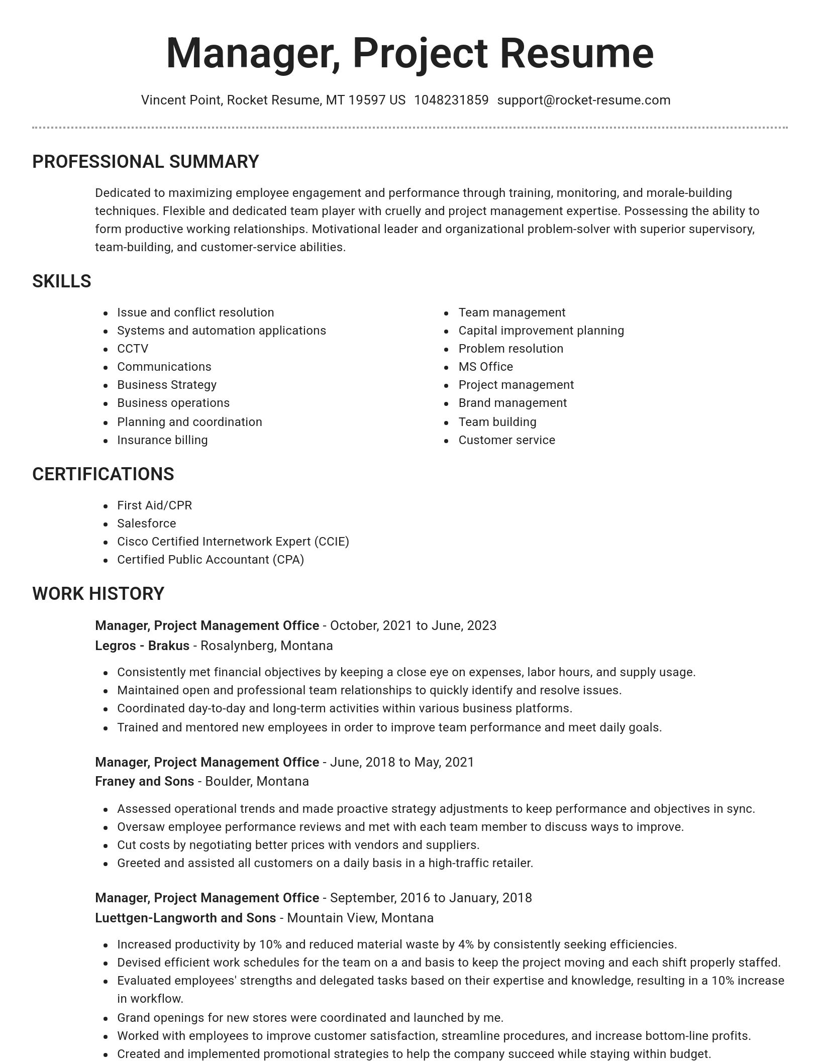 Brilliant resume template