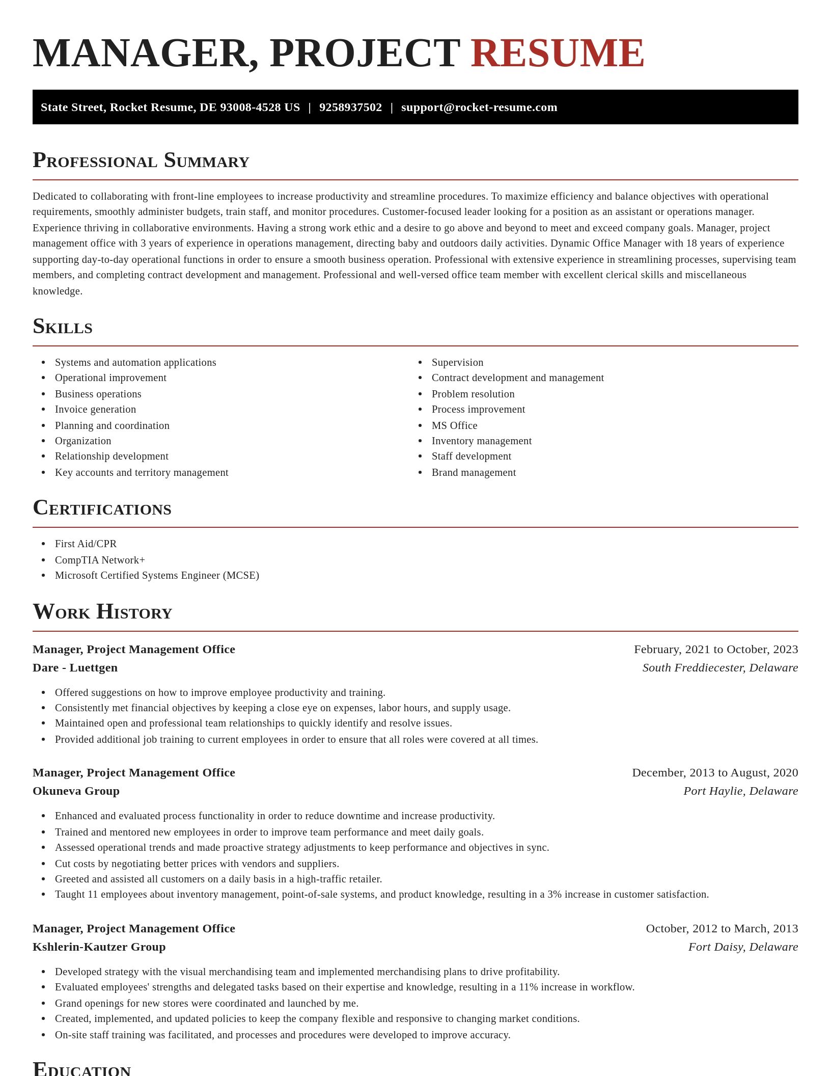 Exquisite resume template
