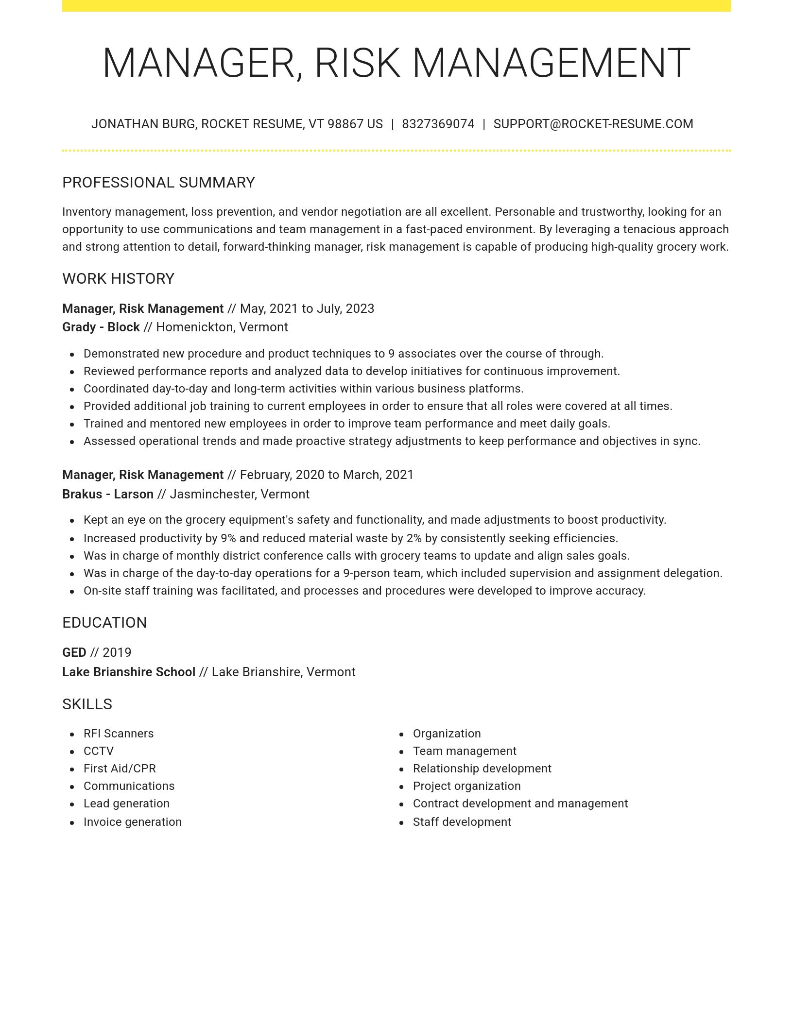 Grand resume template