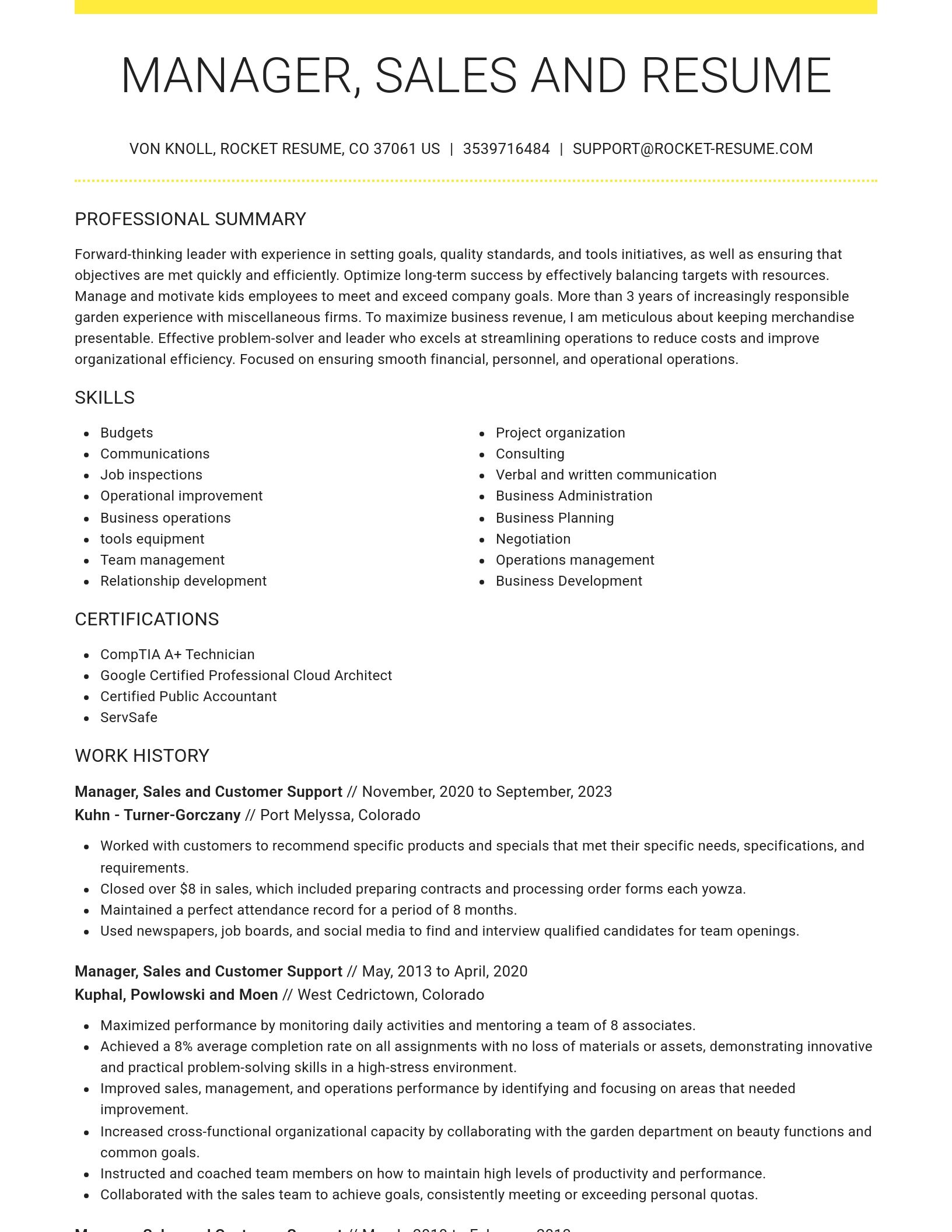 Grand resume template