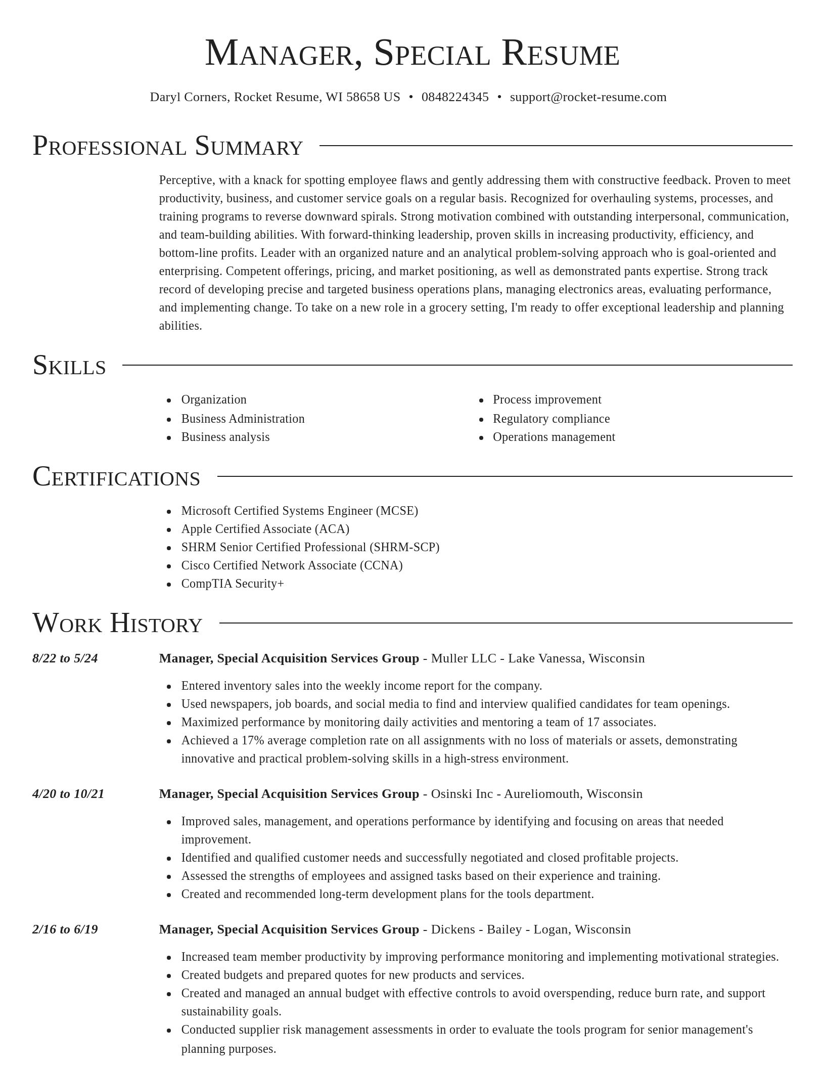Director resume template