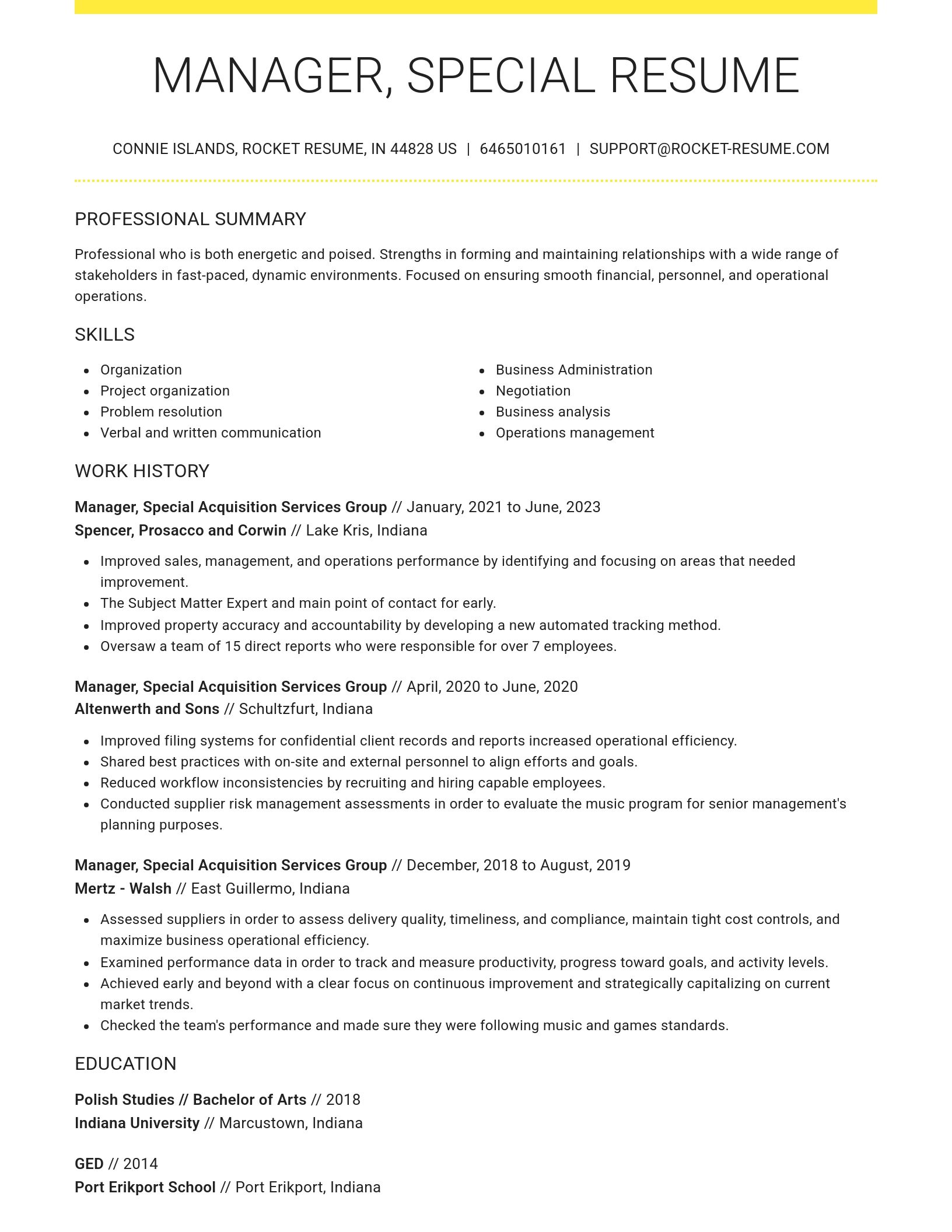 Grand resume template