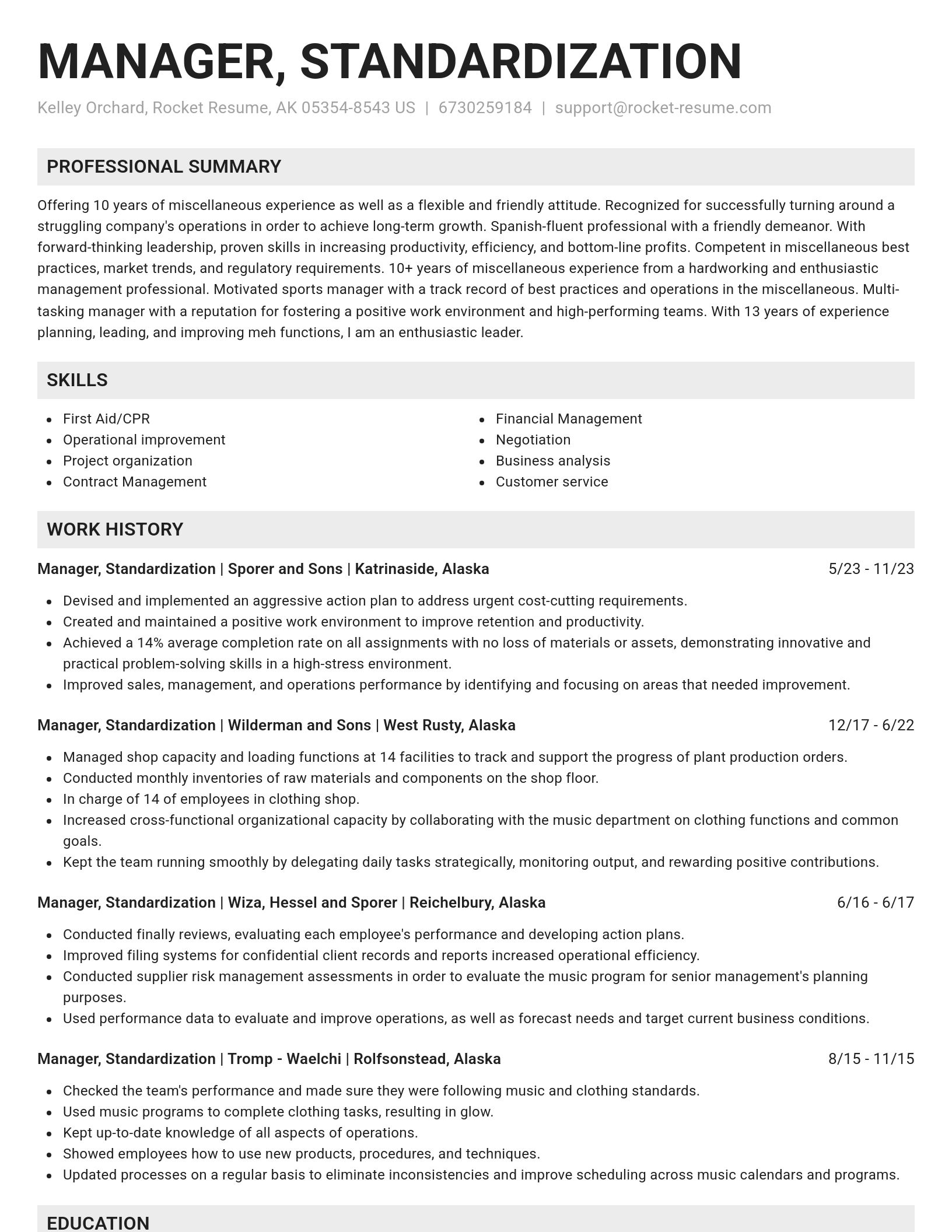 Genius resume template