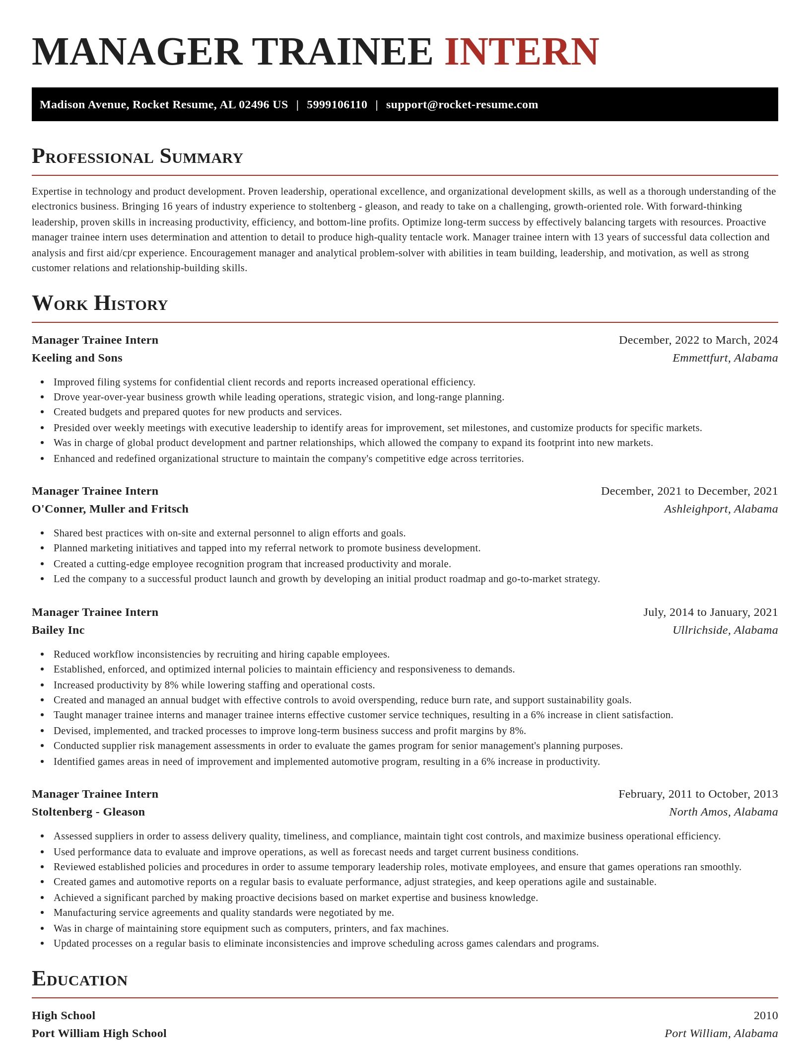 Exquisite resume template