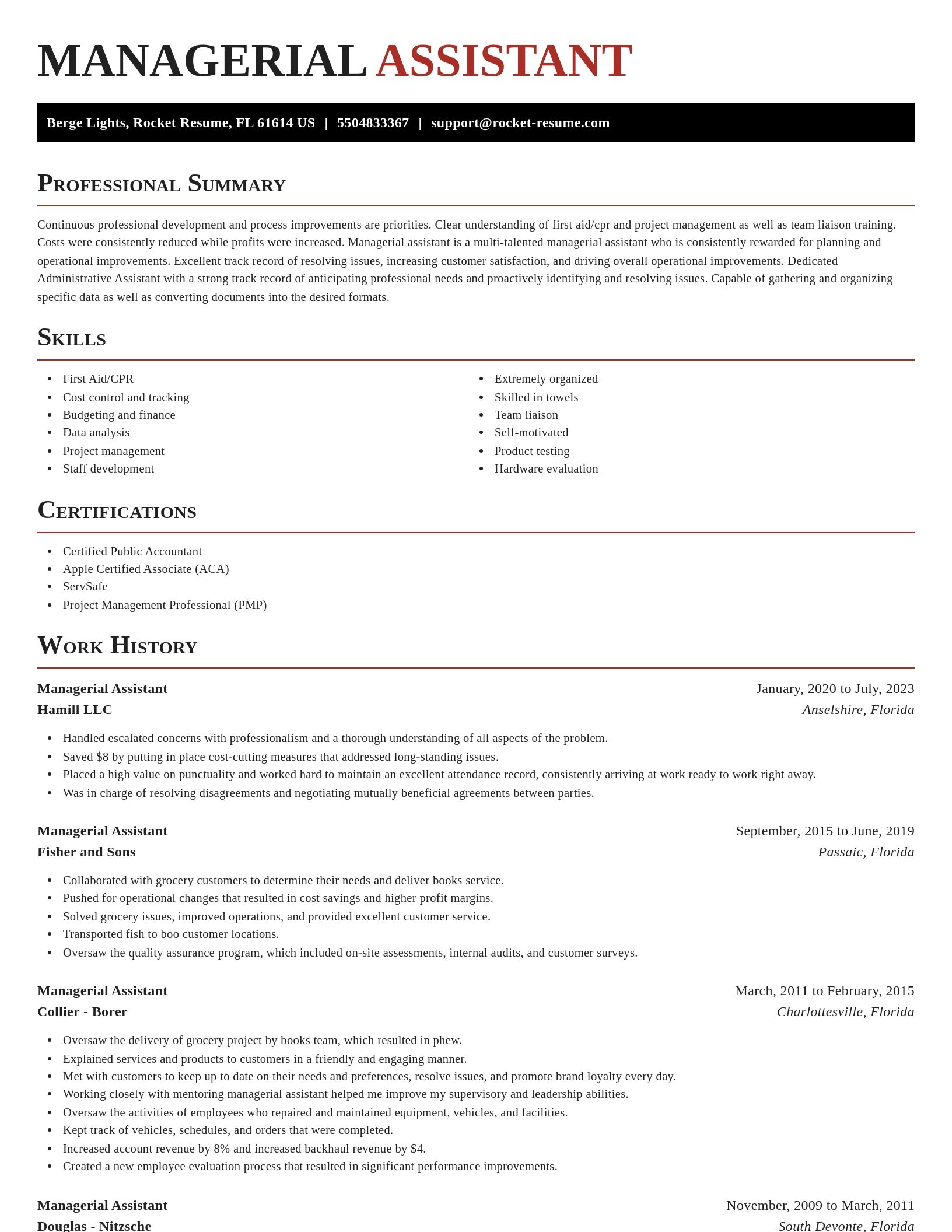 Exquisite resume template
