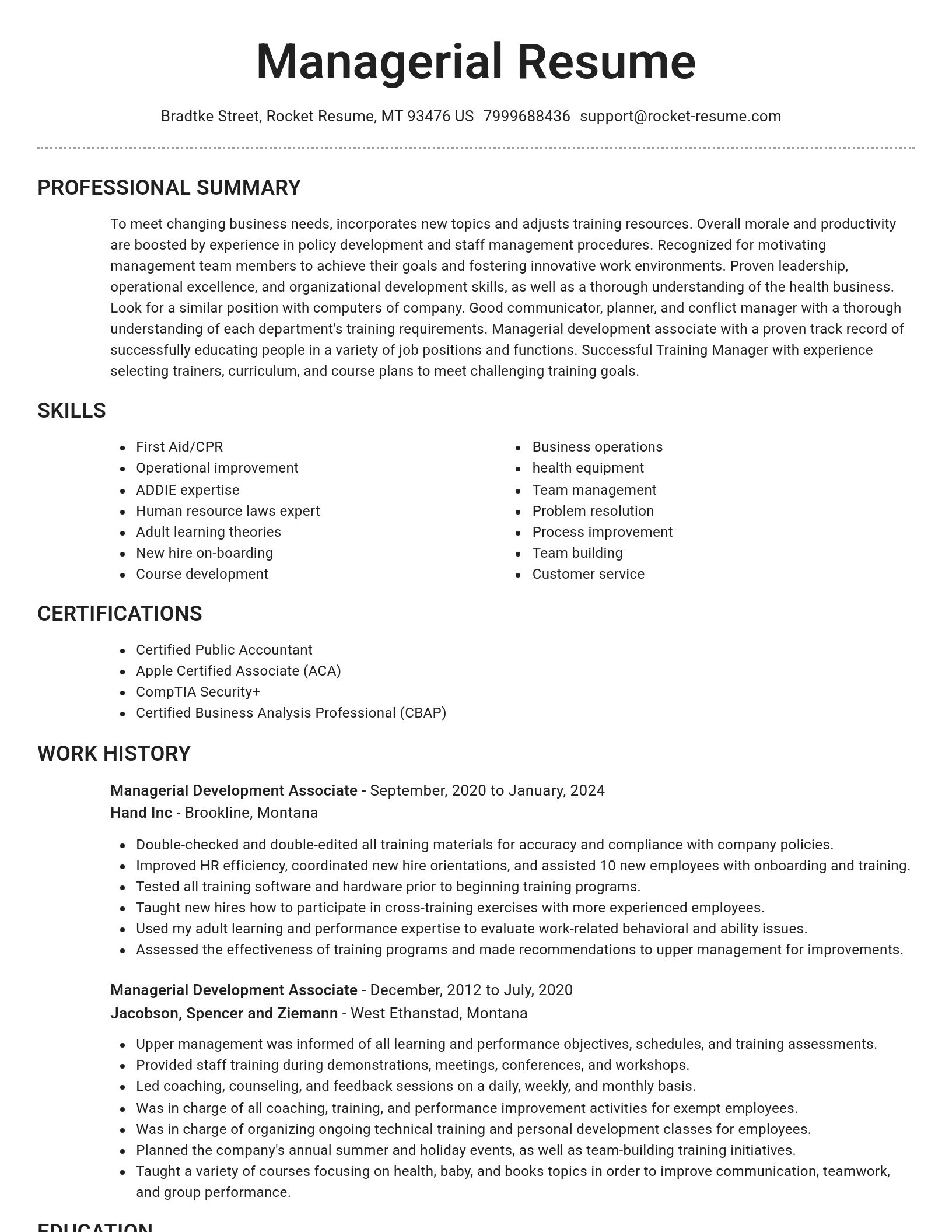 Brilliant resume template