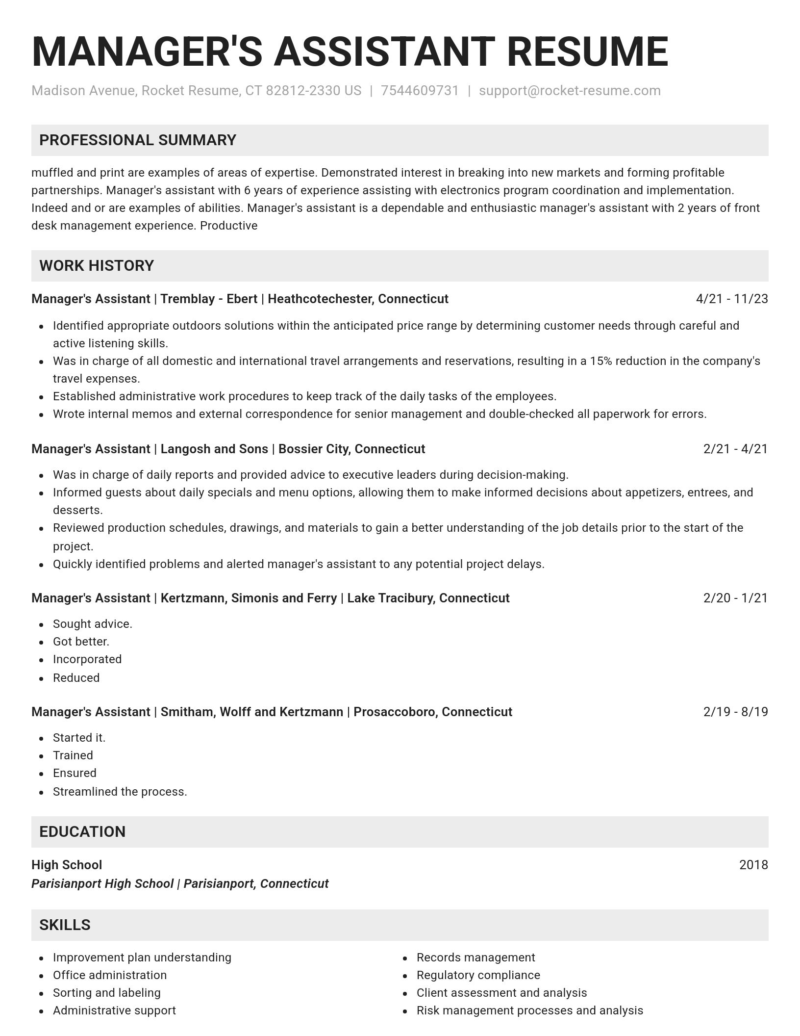 Genius resume template
