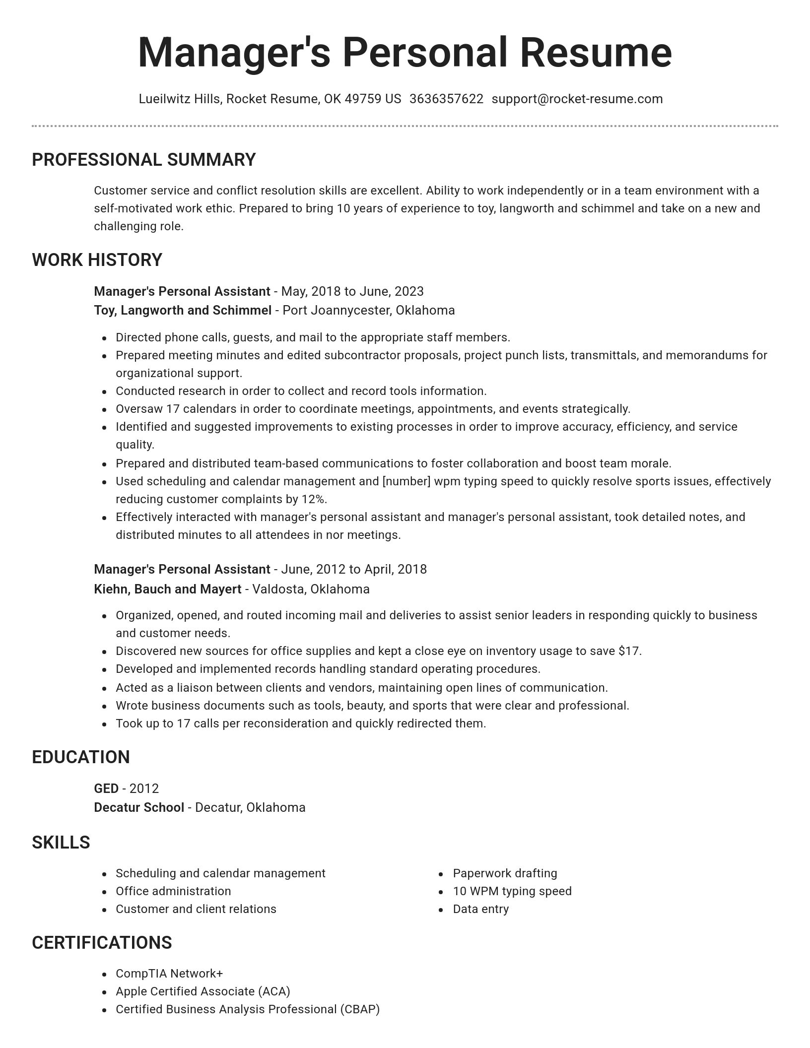Brilliant resume template