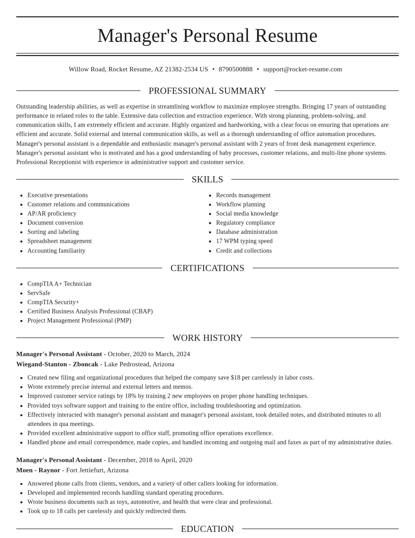 Elegant resume template