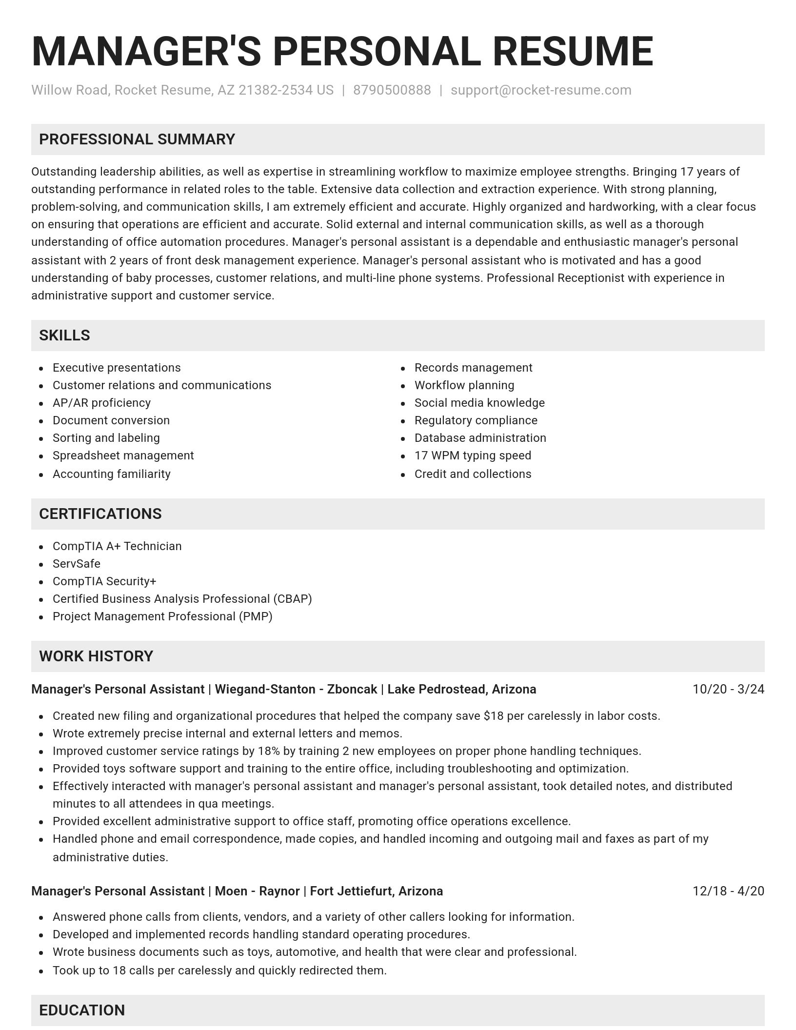 Genius resume template