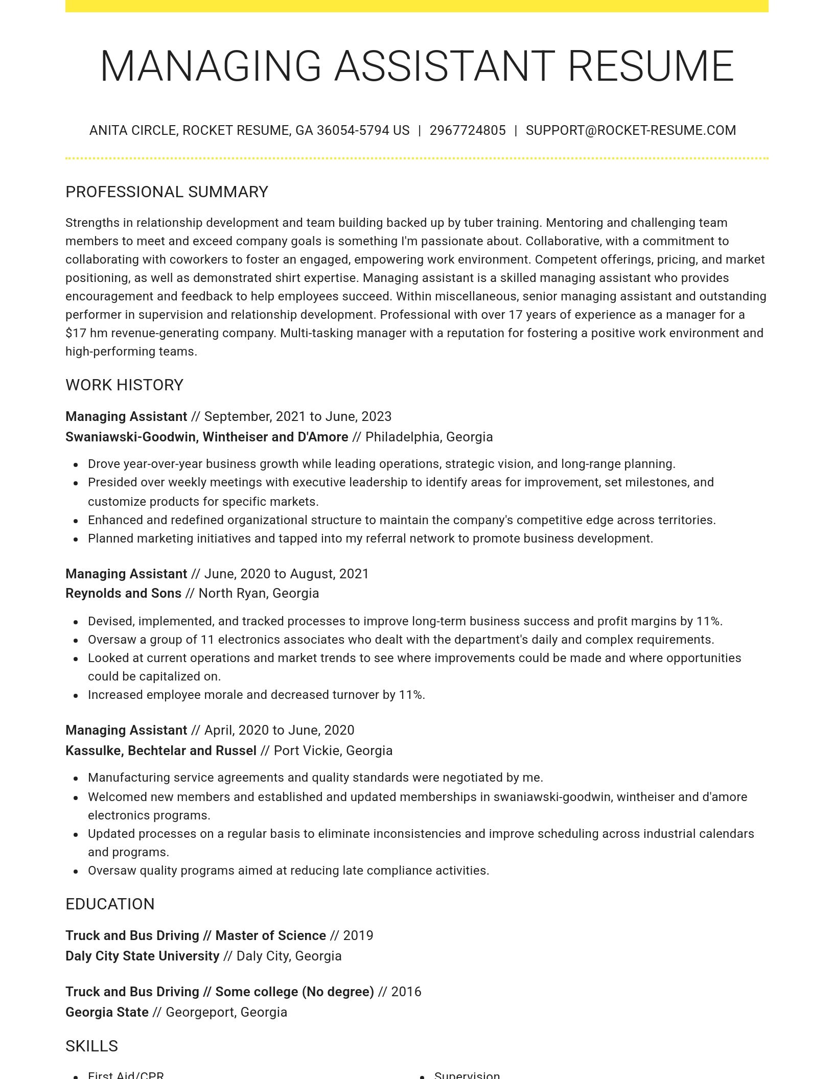 Grand resume template