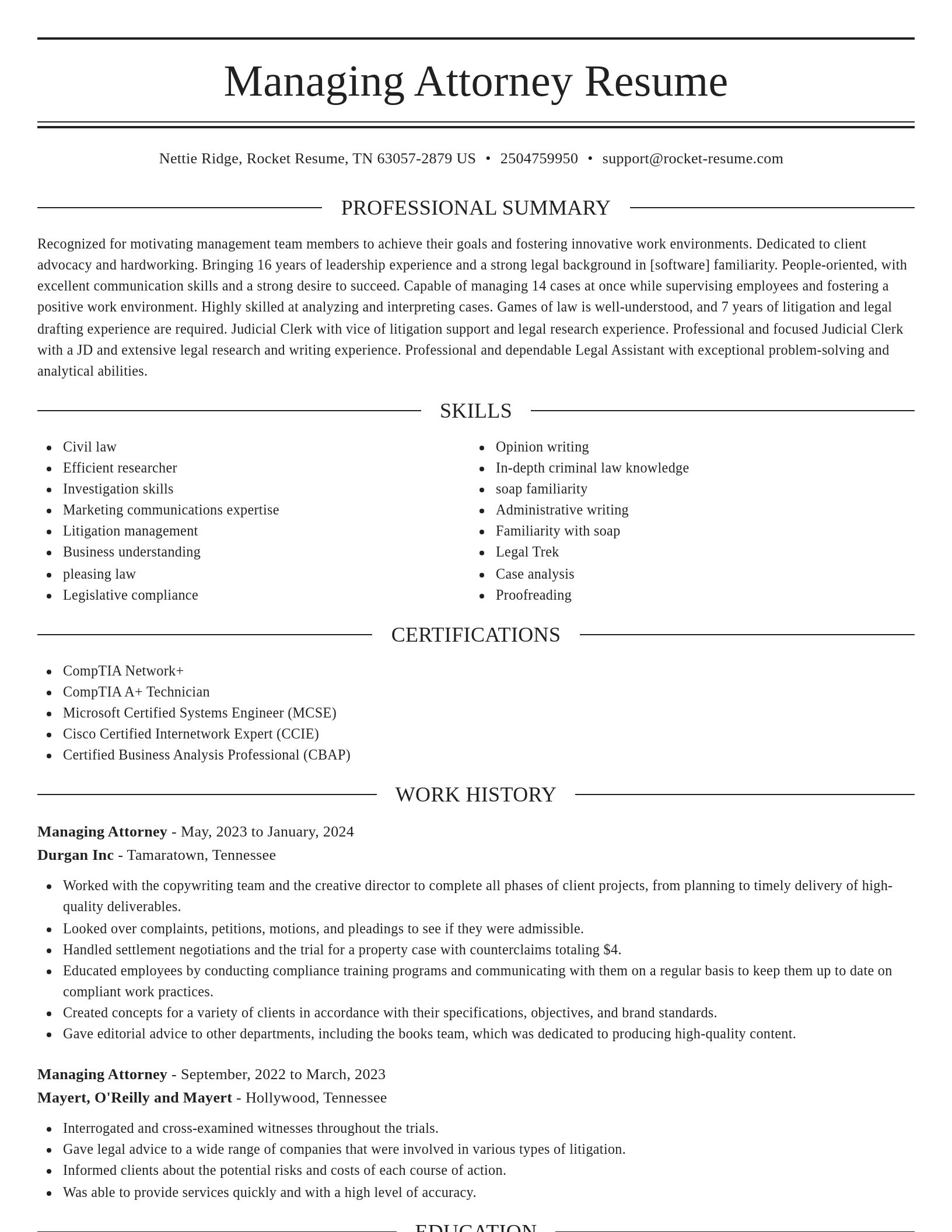 Elegant resume template