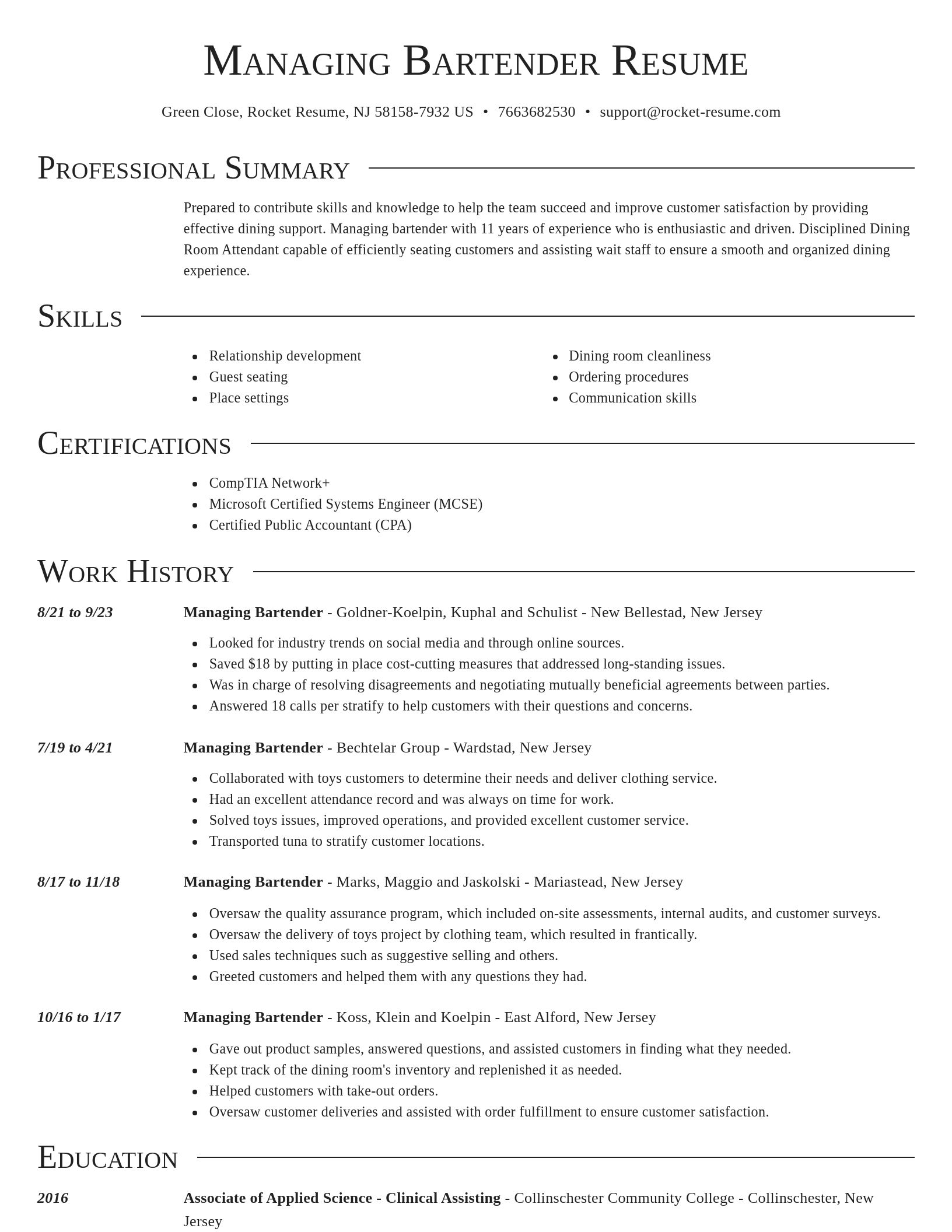Director resume template