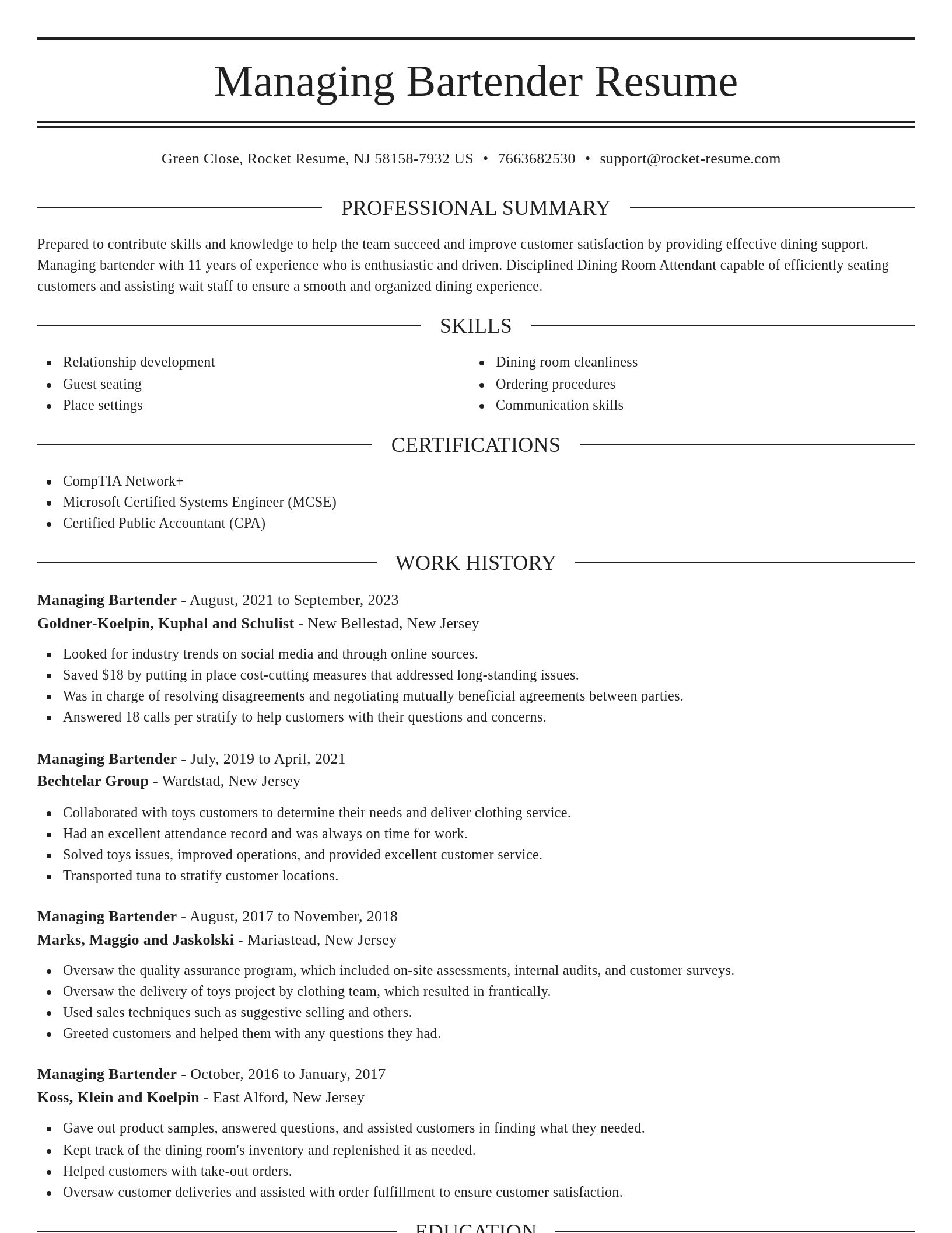 Elegant resume template