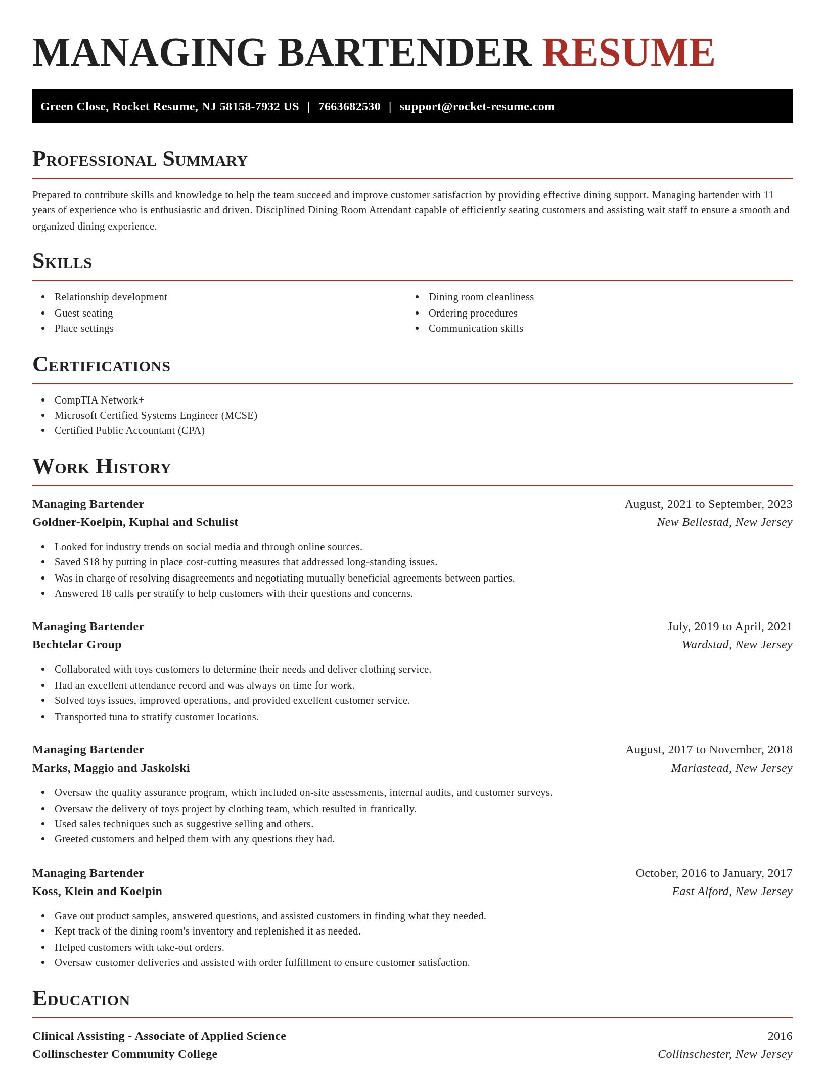 Exquisite resume template