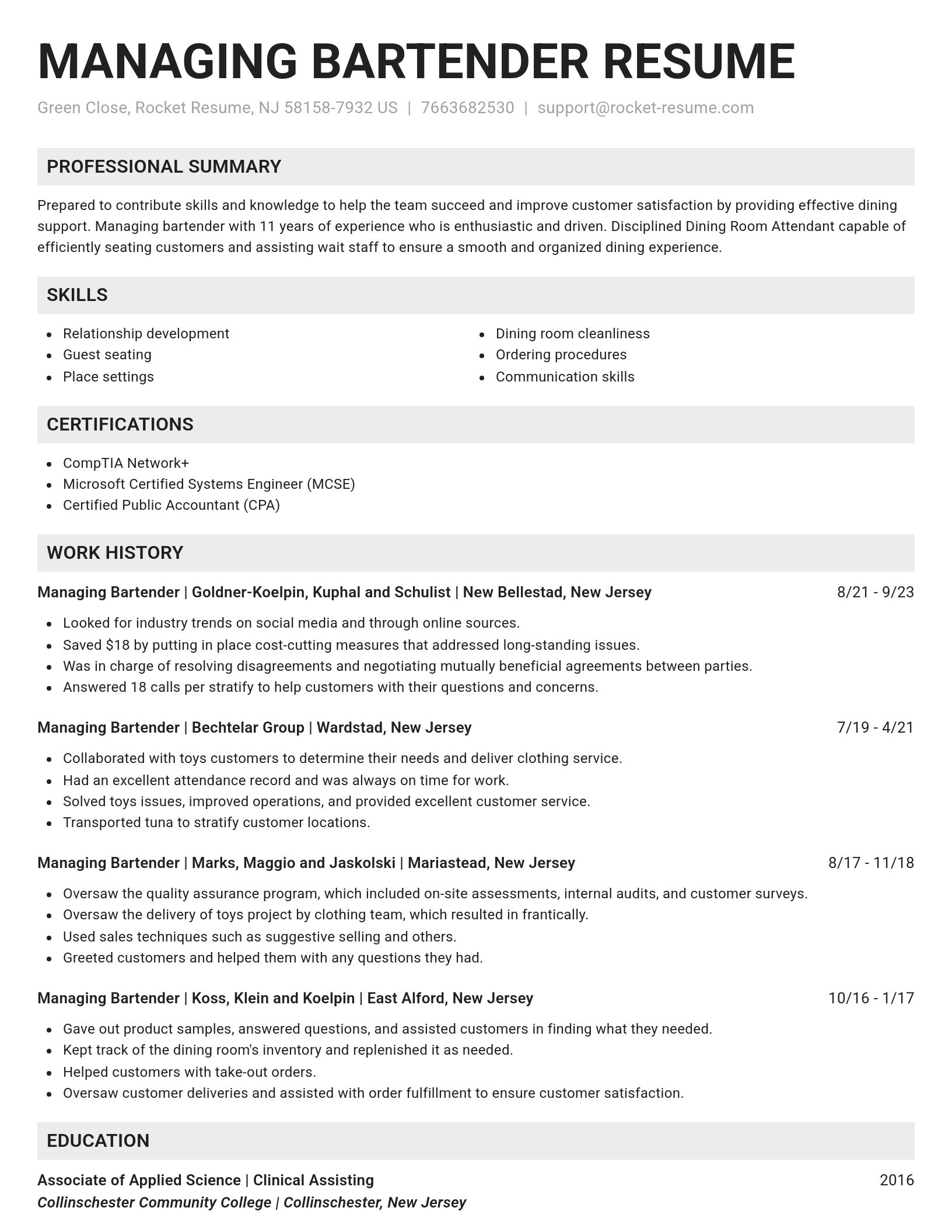 Genius resume template