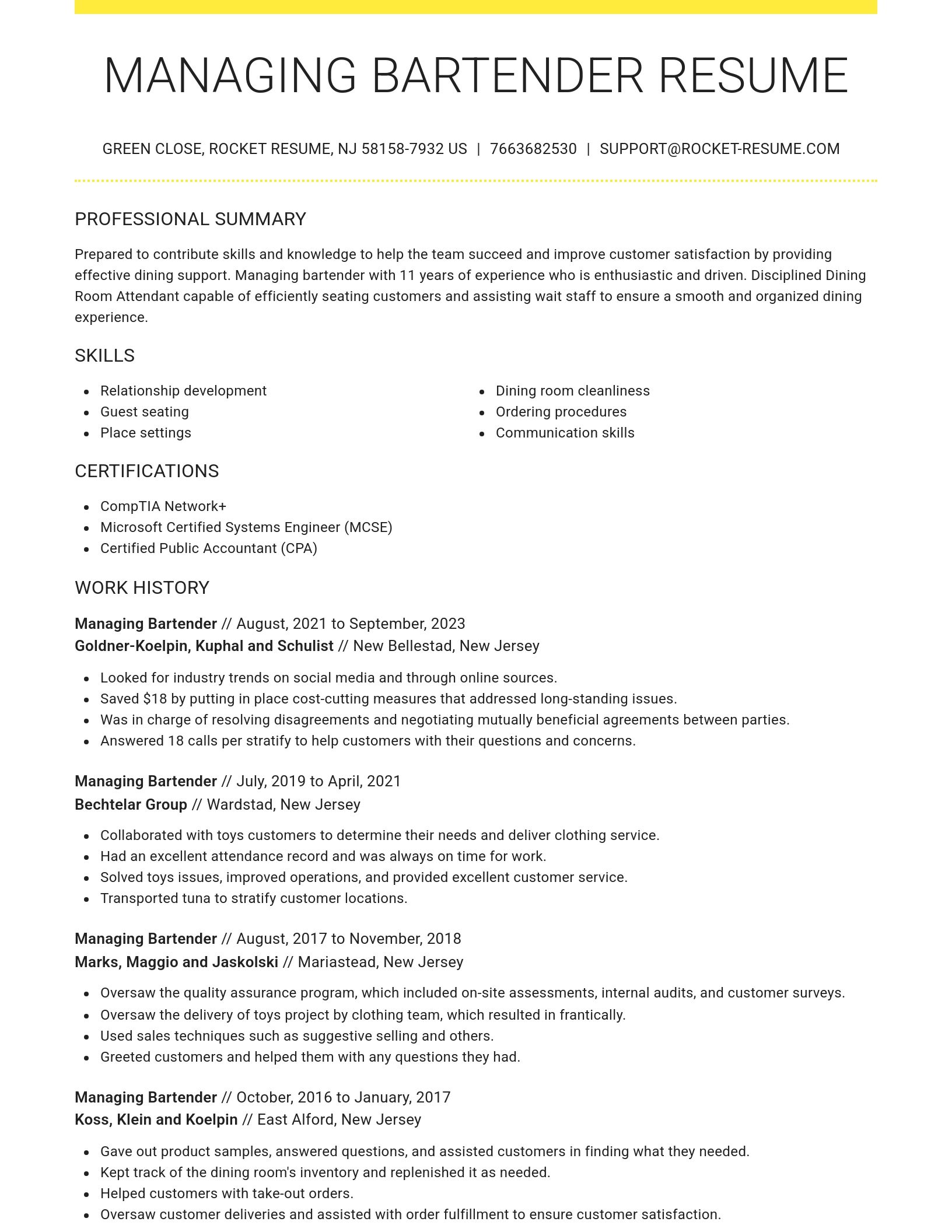Grand resume template