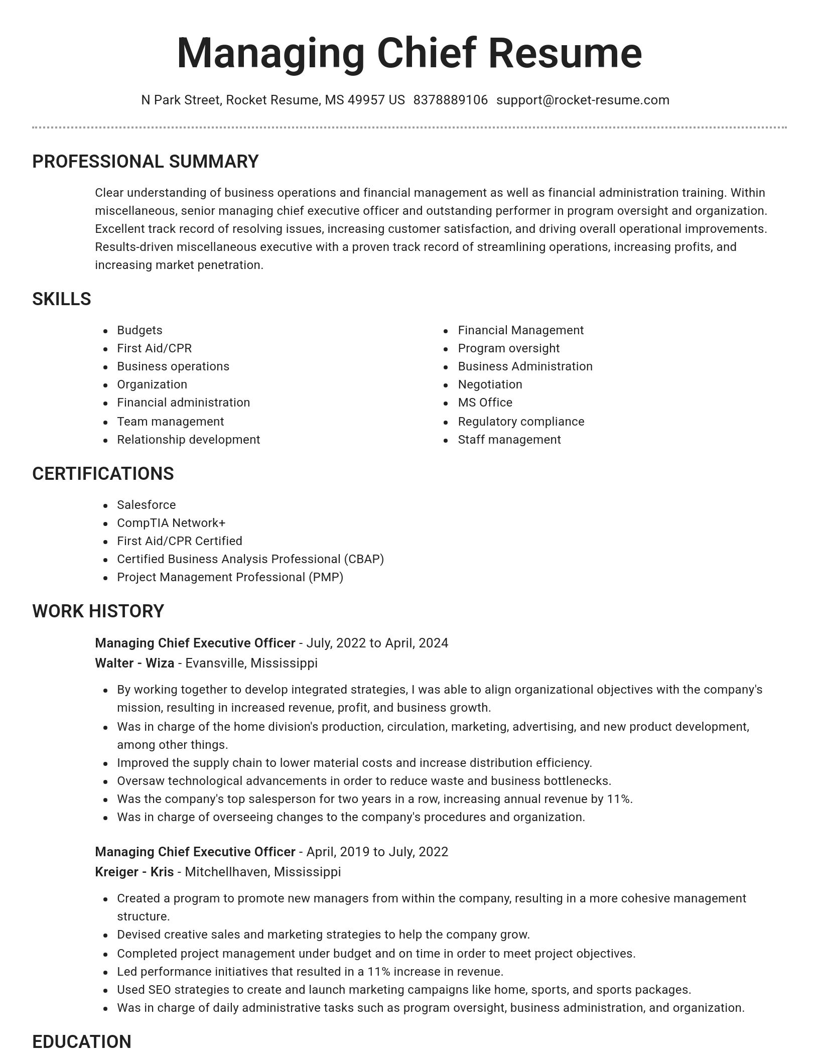 Brilliant resume template