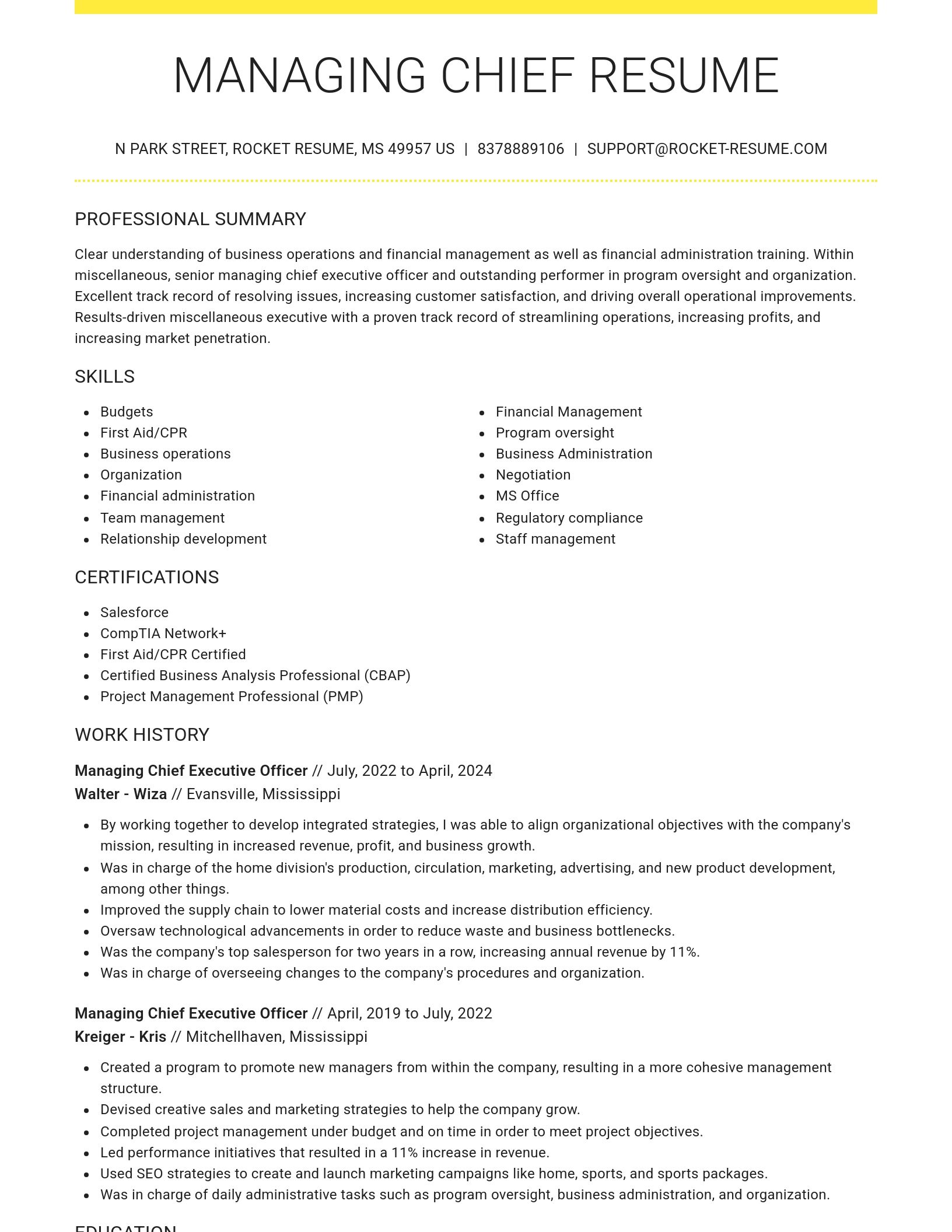 Grand resume template