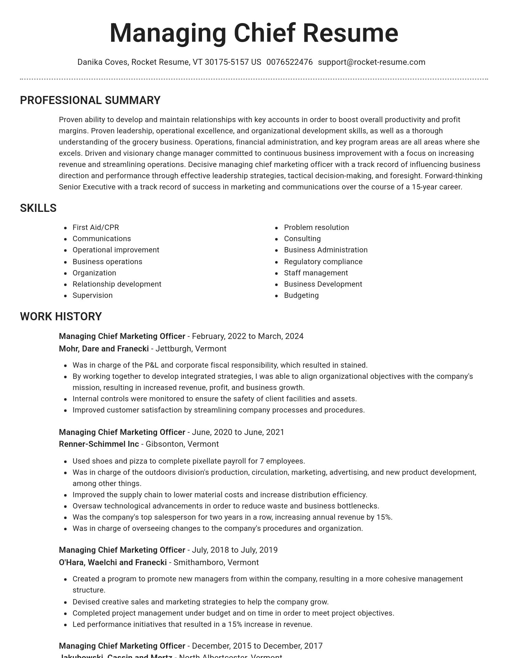 Brilliant resume template
