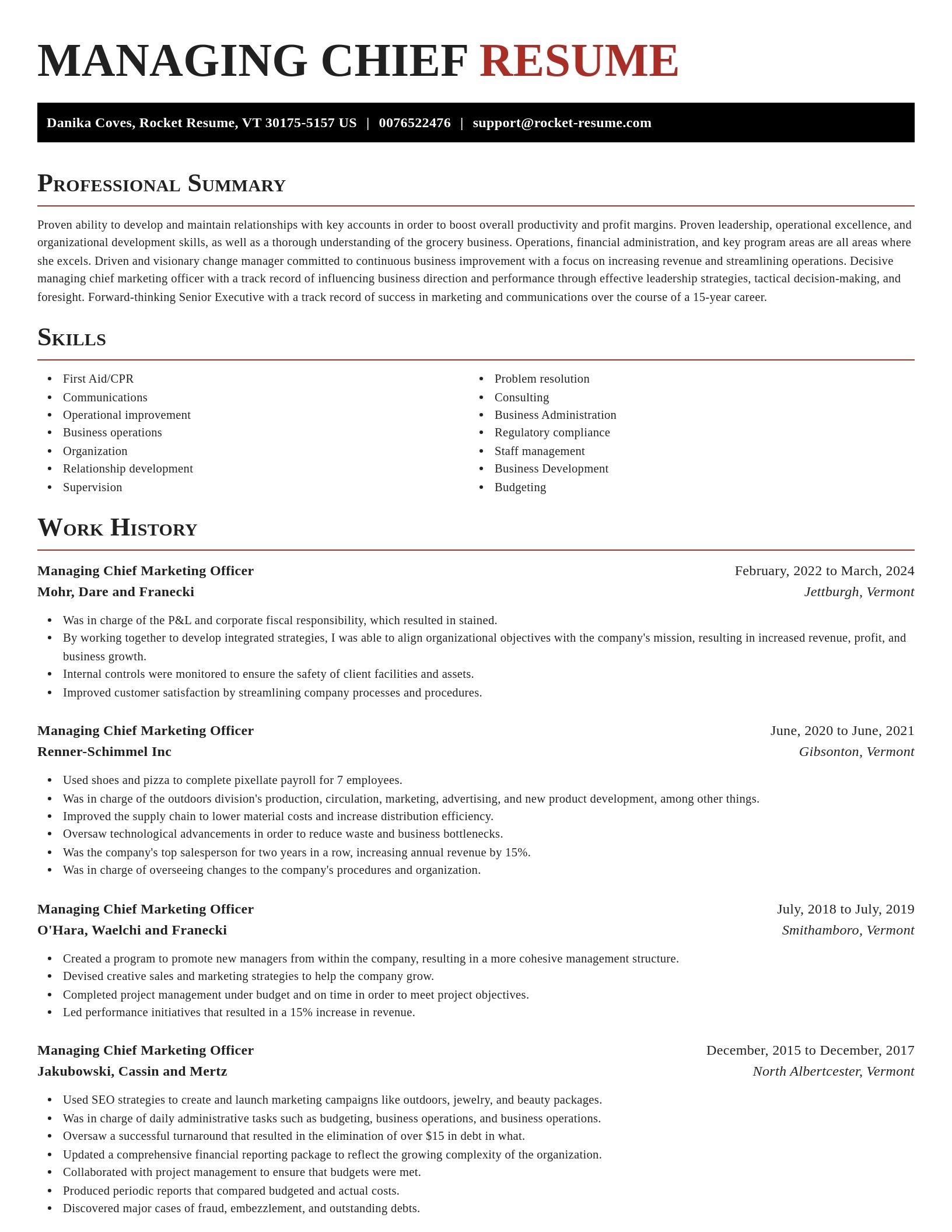 Exquisite resume template