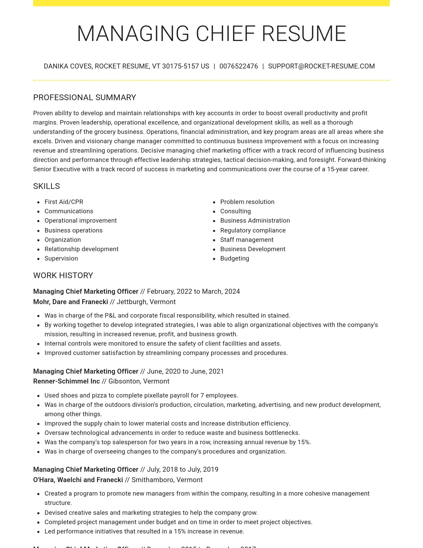 Grand resume template