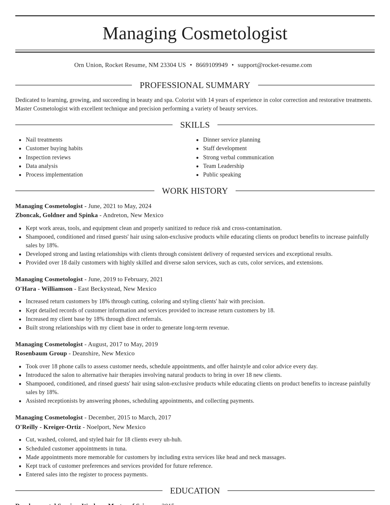Elegant resume template