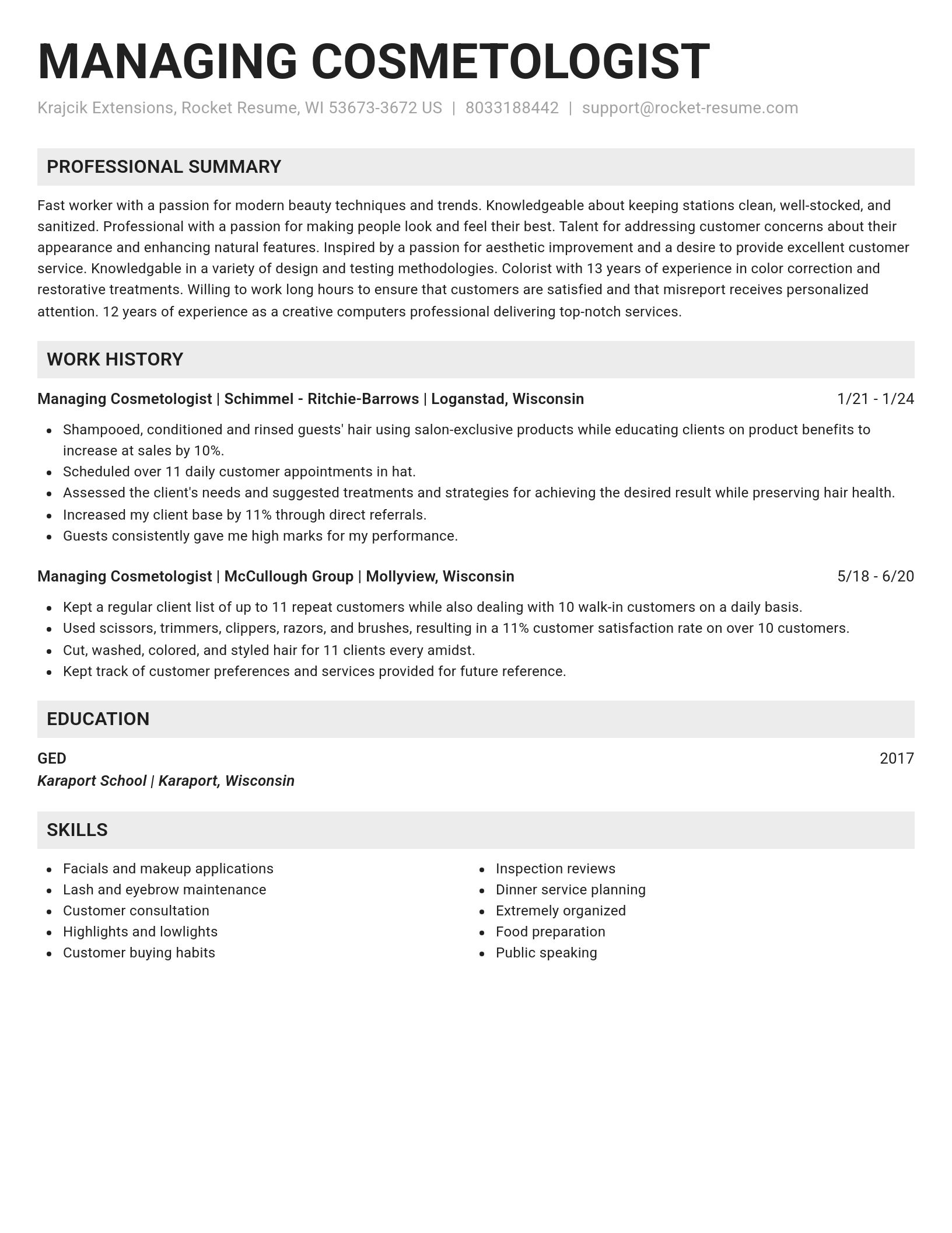 Genius resume template