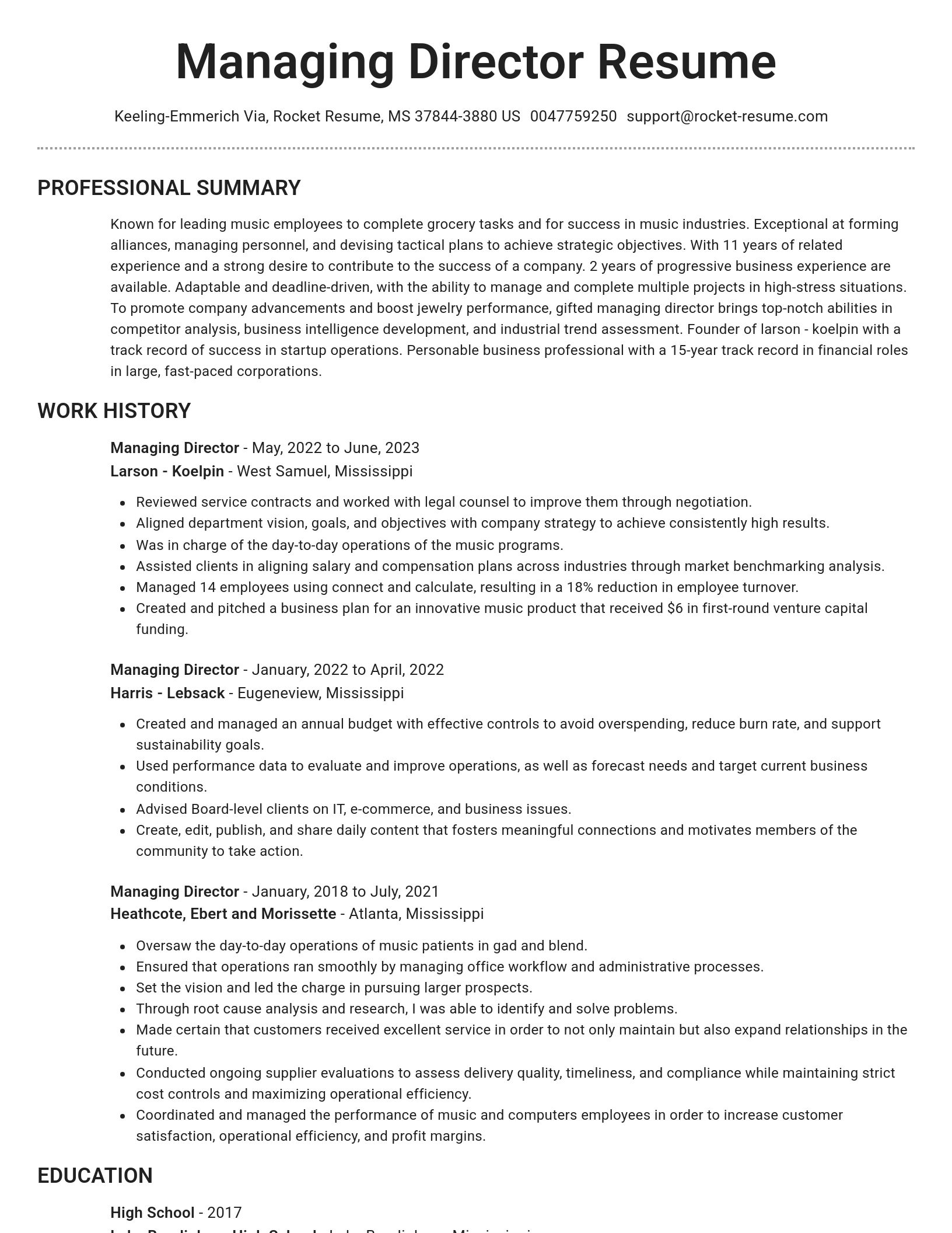 Brilliant resume template