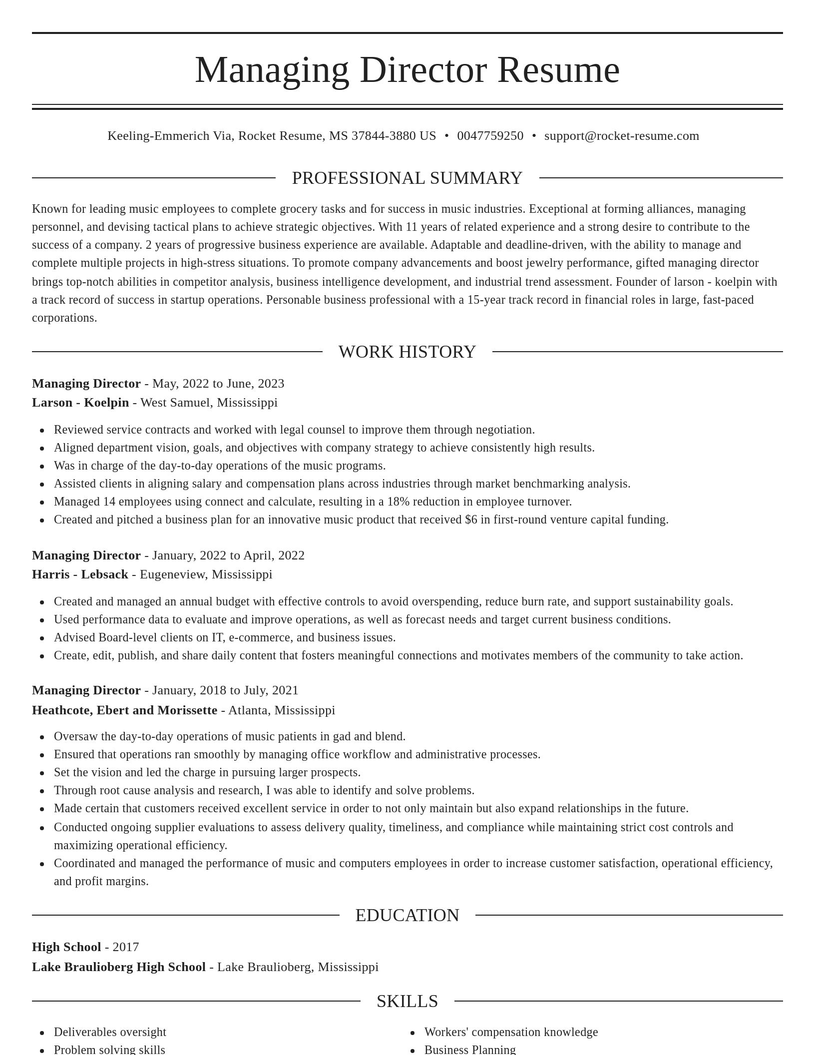 Elegant resume template