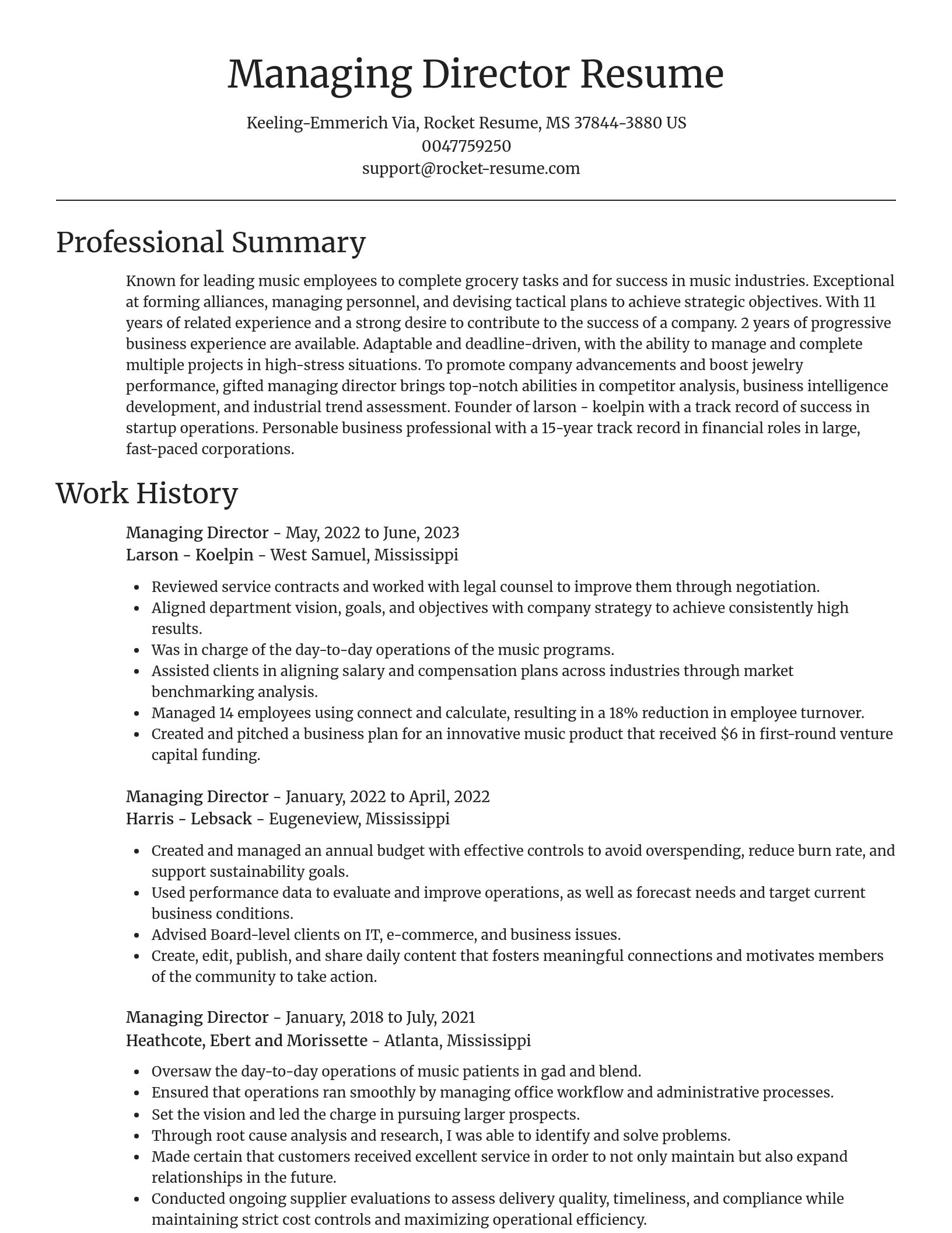 Focal Point resume template