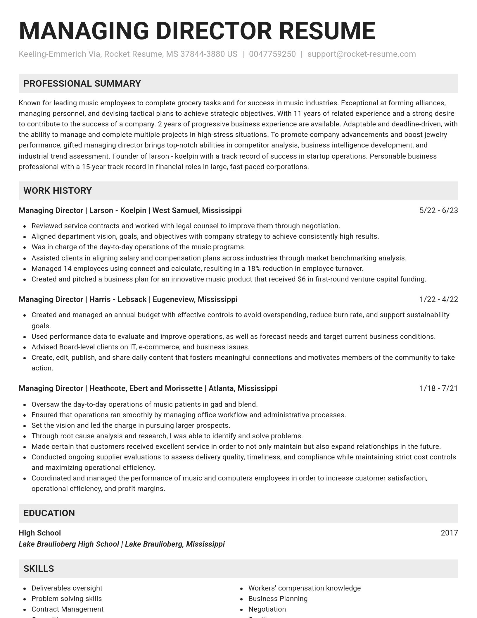 Genius resume template