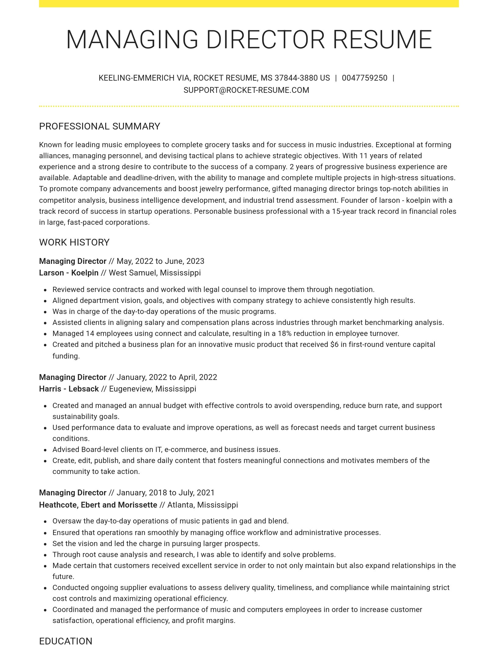 Grand resume template