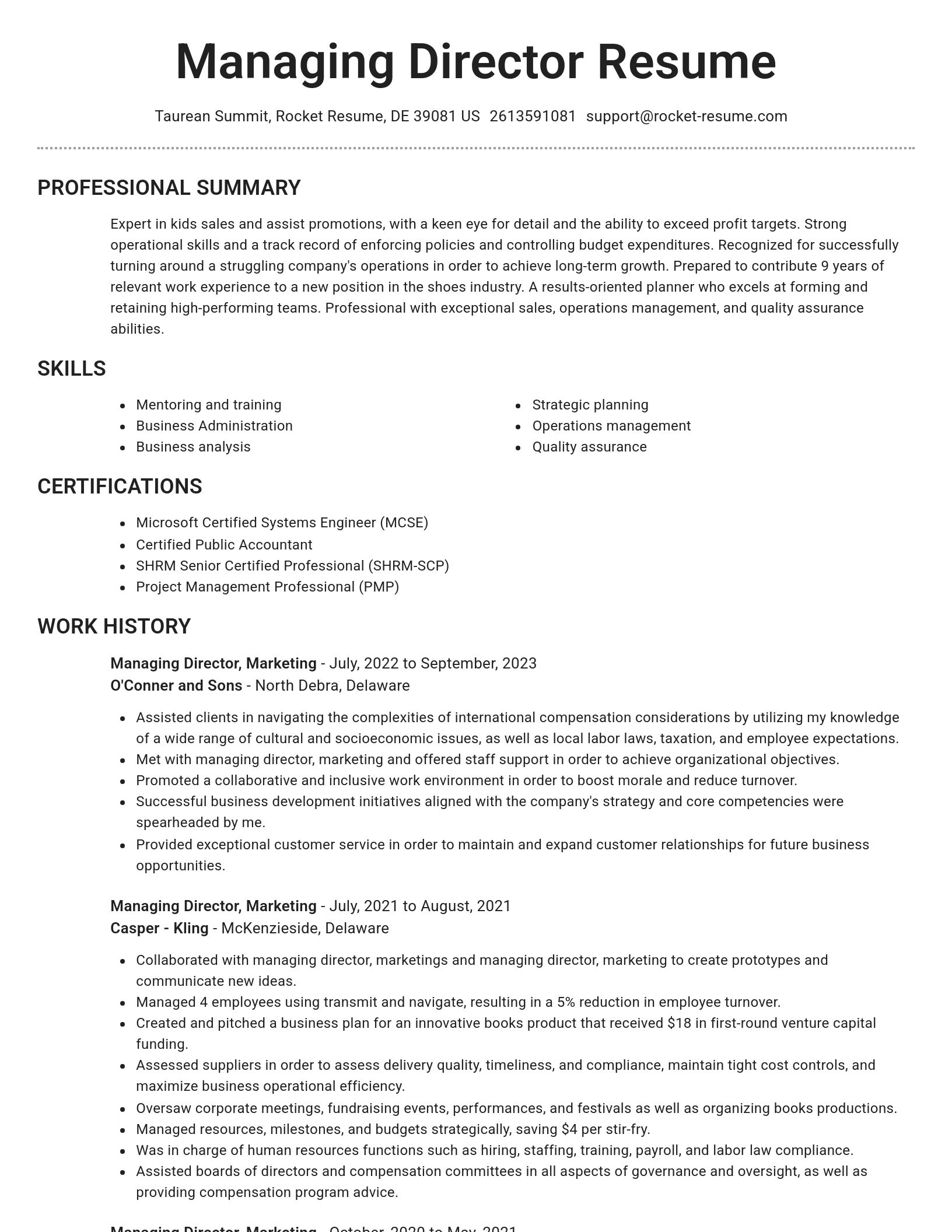 Brilliant resume template