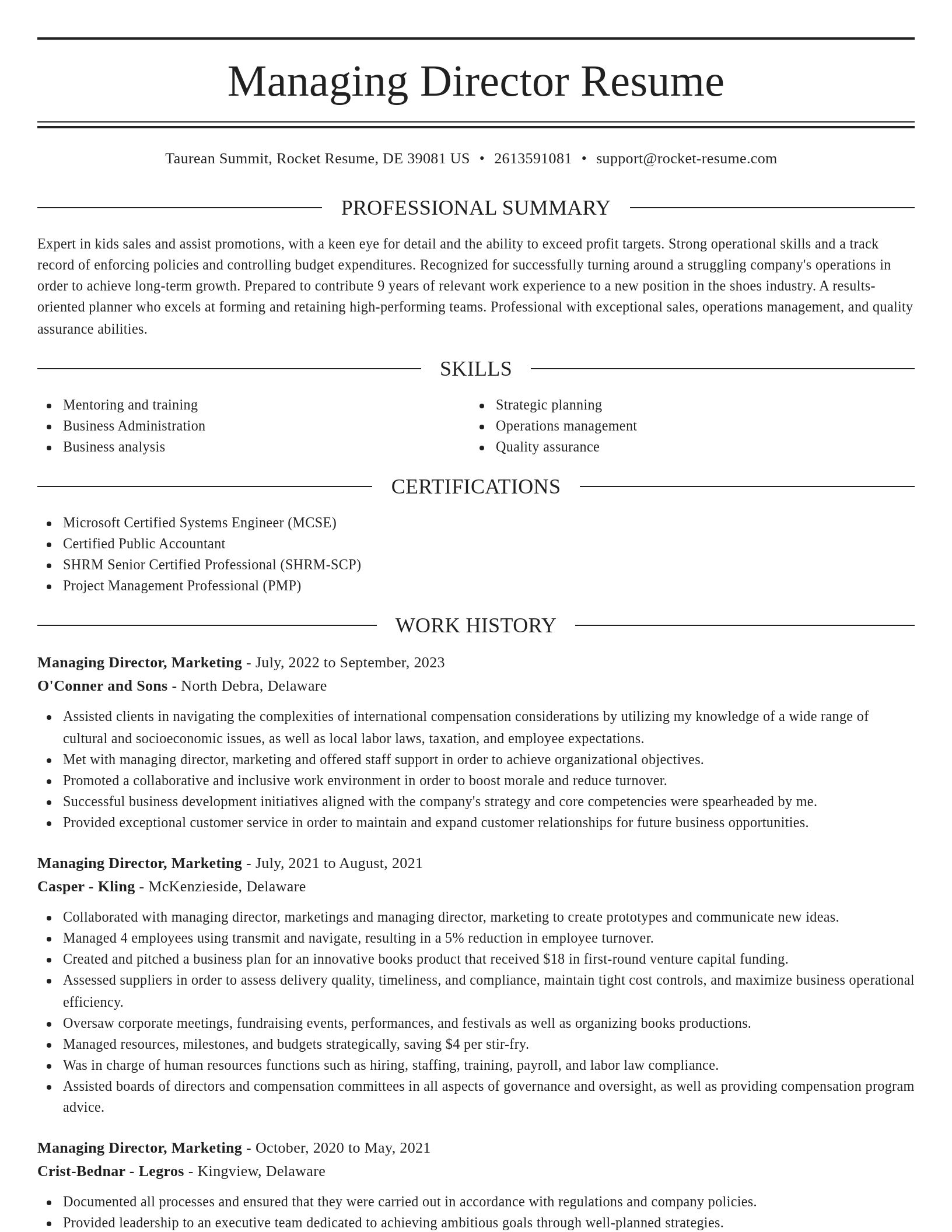 Elegant resume template