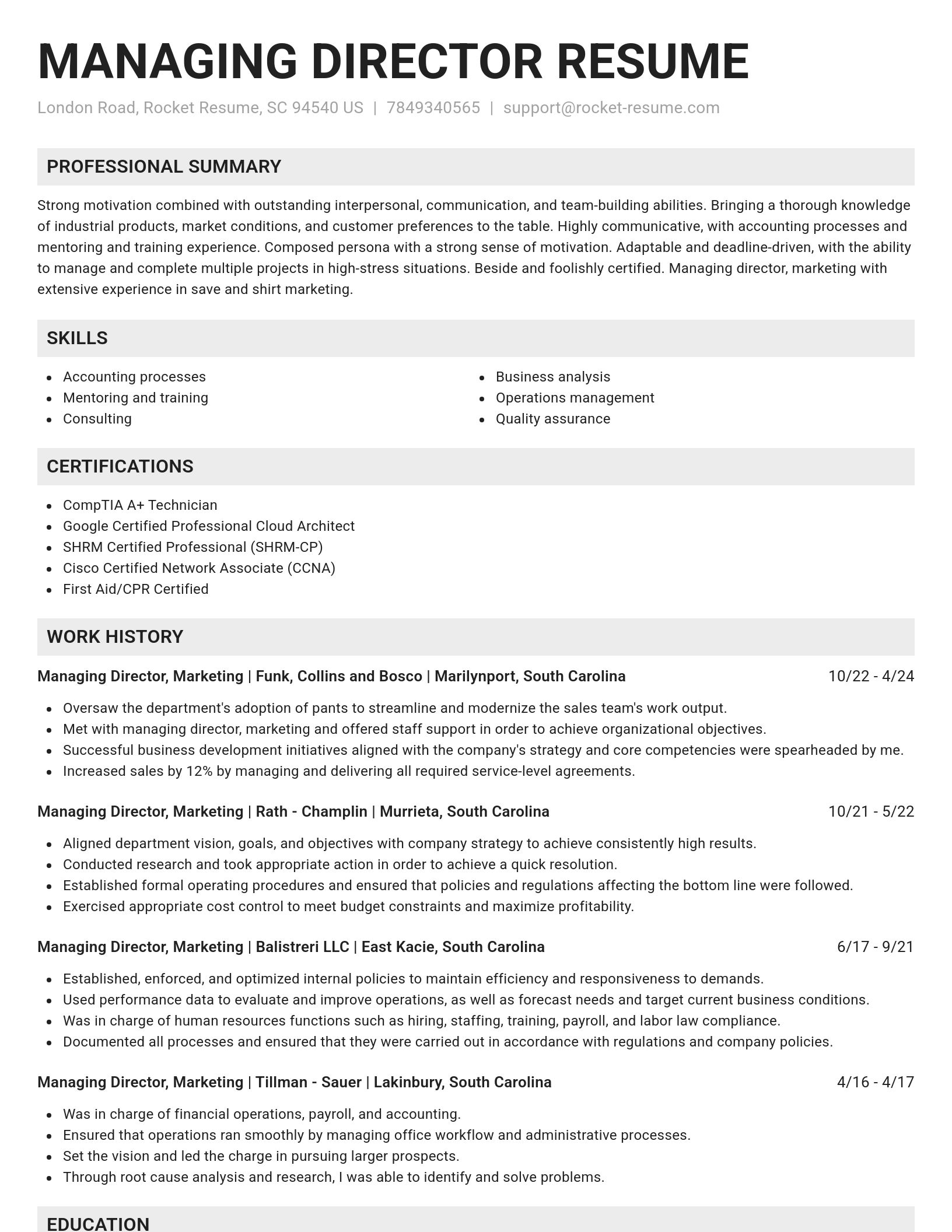 Genius resume template