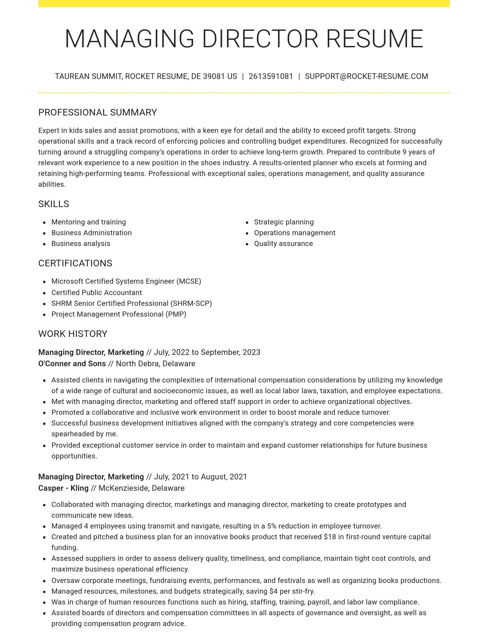 Grand resume template