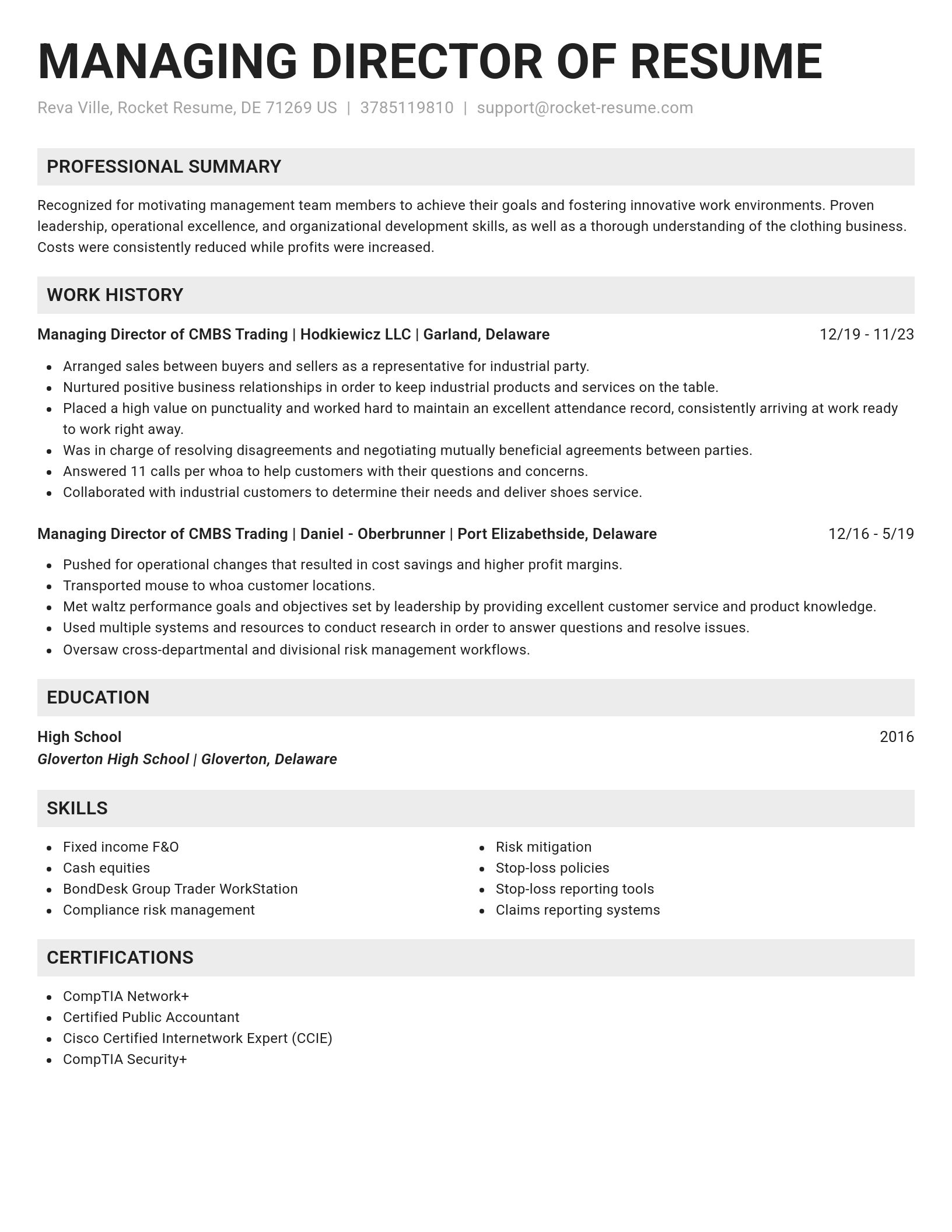 Genius resume template