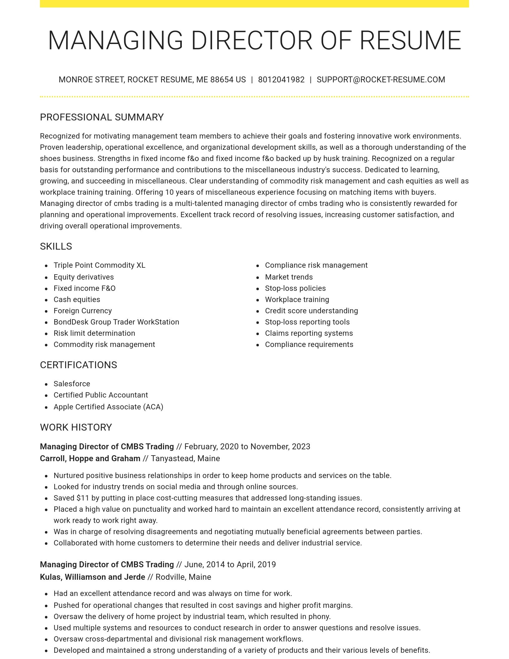 Grand resume template
